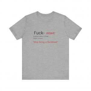 Unisex, Front, Noun, Multi color, Jersey Short Sleeve Tee, F ing f head