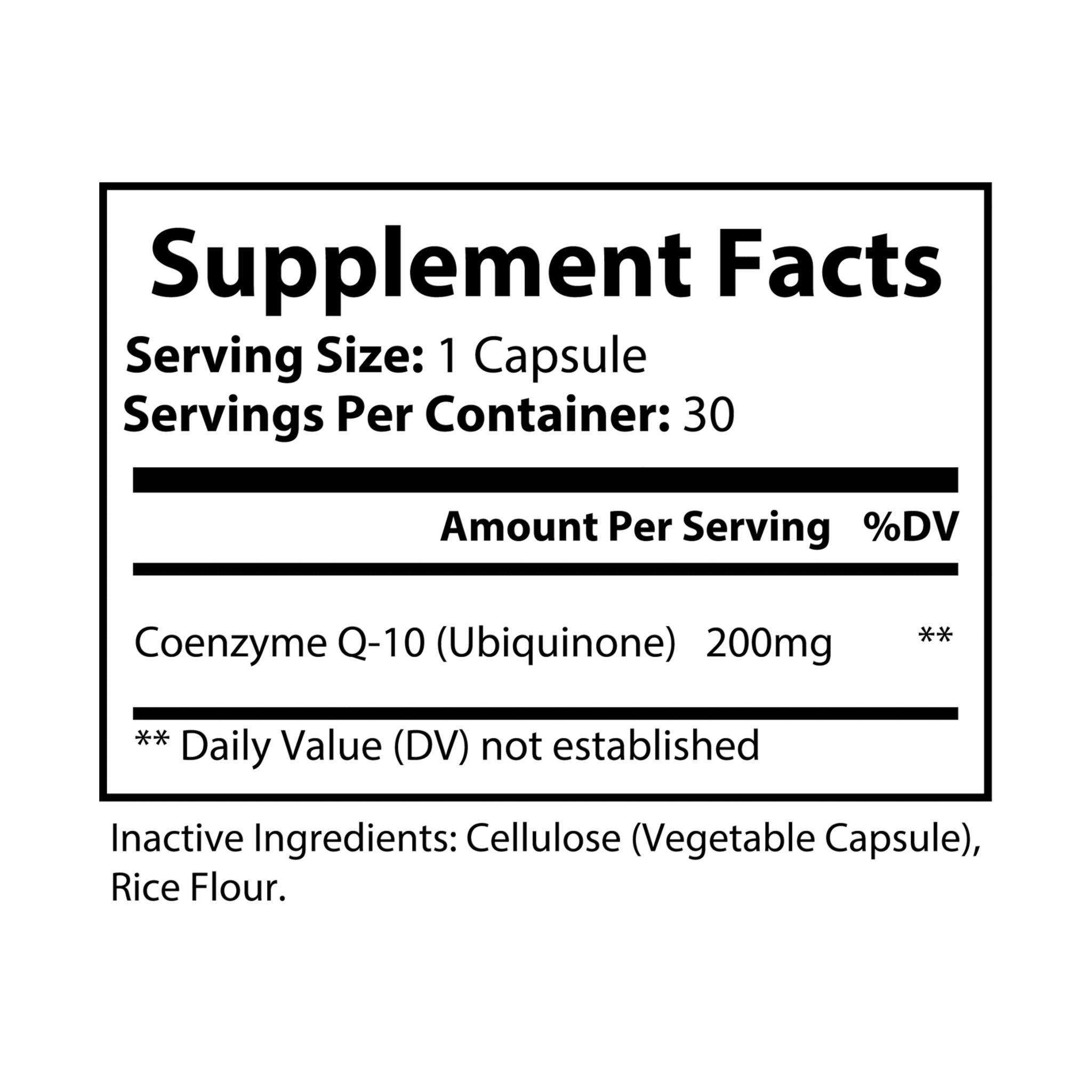 CoQ10 (Ubiquinone) Supplement (30 Capsules) - Image 2