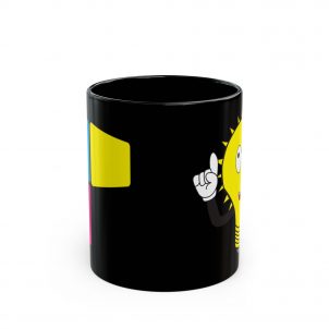 Custom Design, 11oz Black Mug, Dual Side