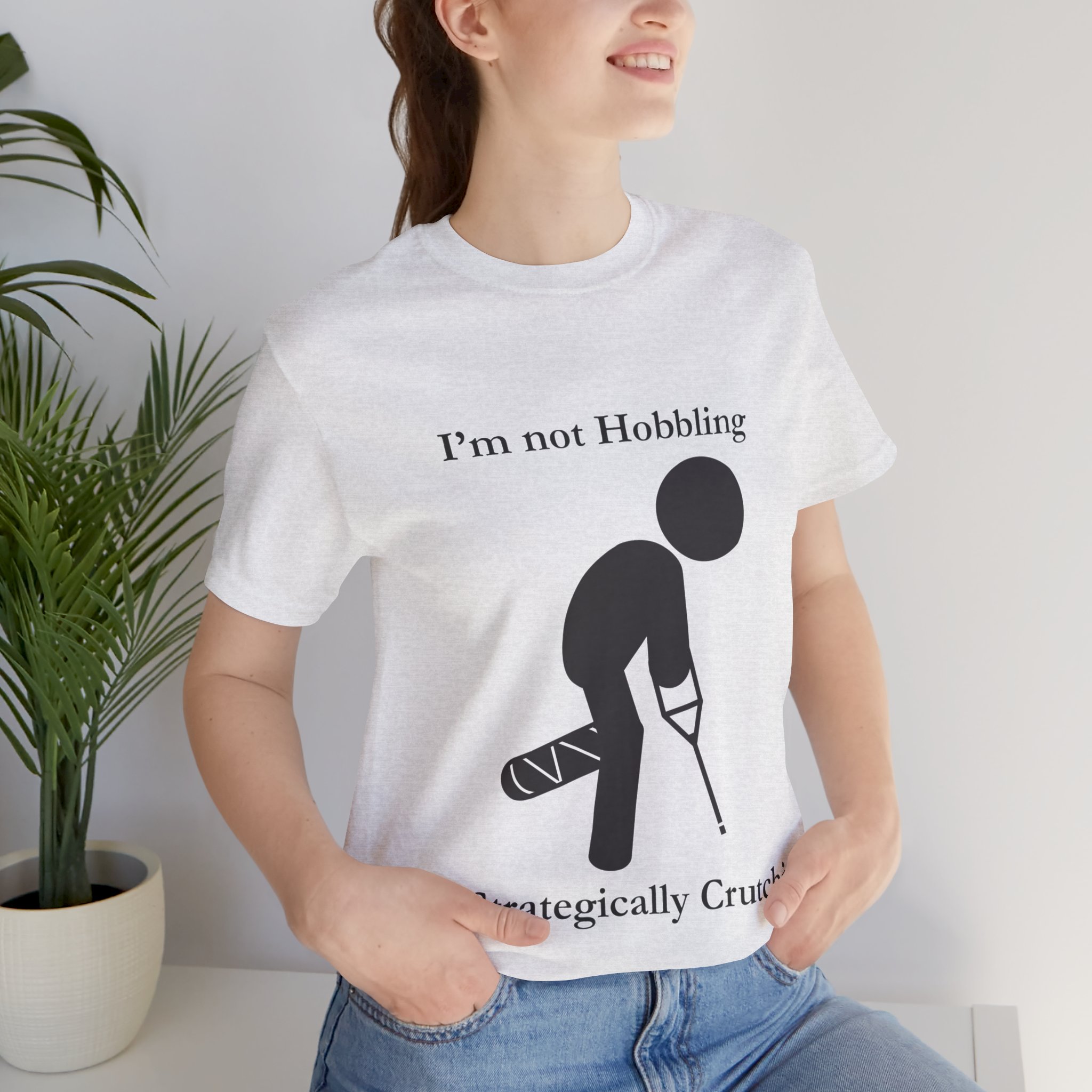 Belle+Canvas, Front, Unisex Jersey Short Sleeve Tee, Strategically Crutching - Image 10