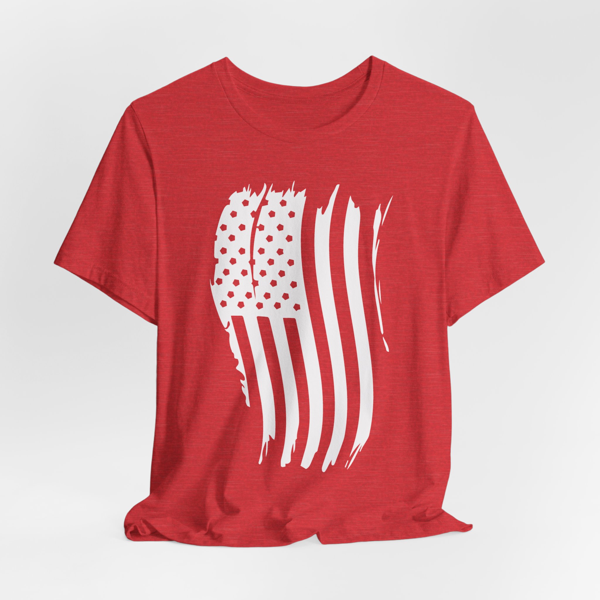T Shirt, Bella Canvas, Distressed Waving American Flag - Image 8
