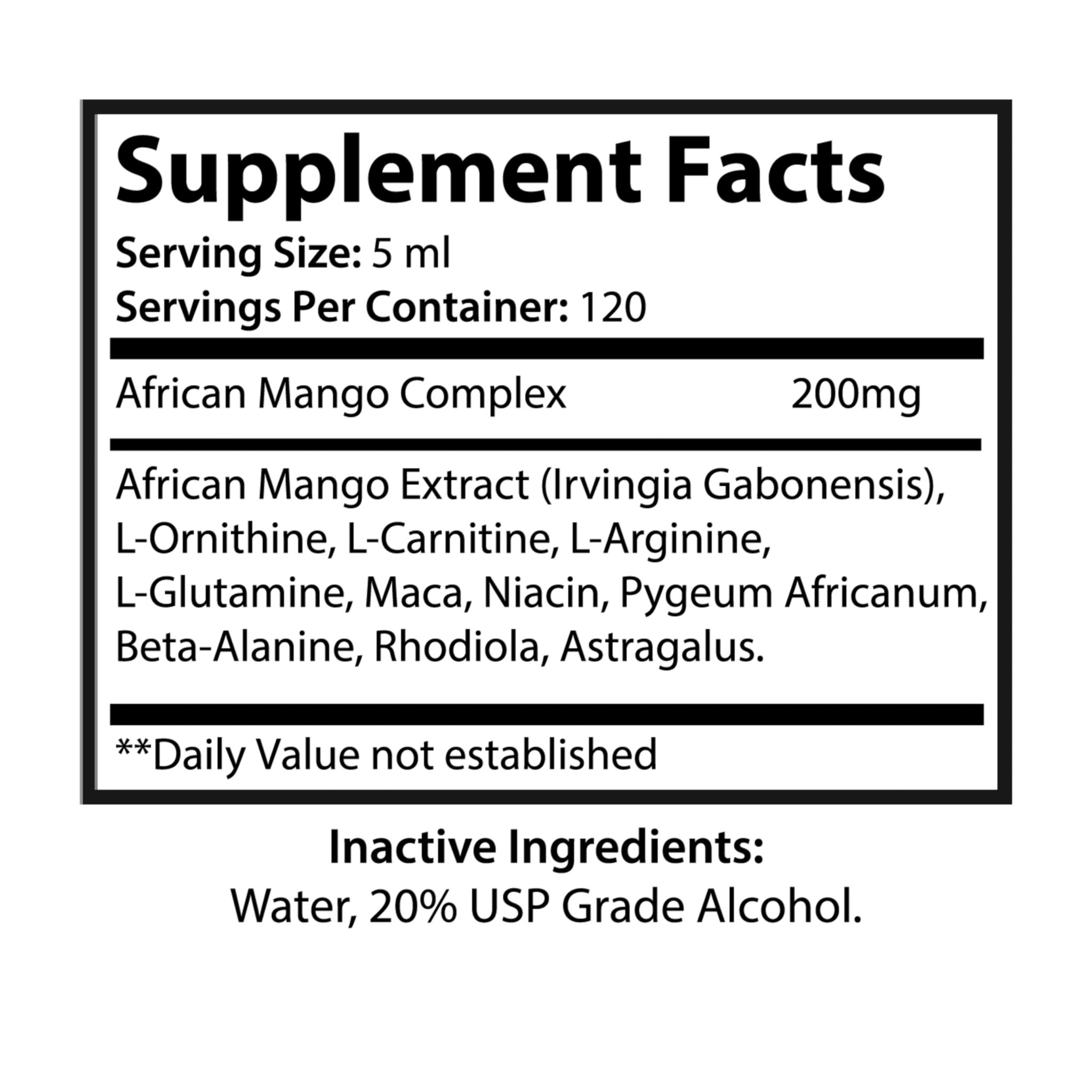 African Mango Drops Supplement (60ml, 2fl.oz) - Image 2