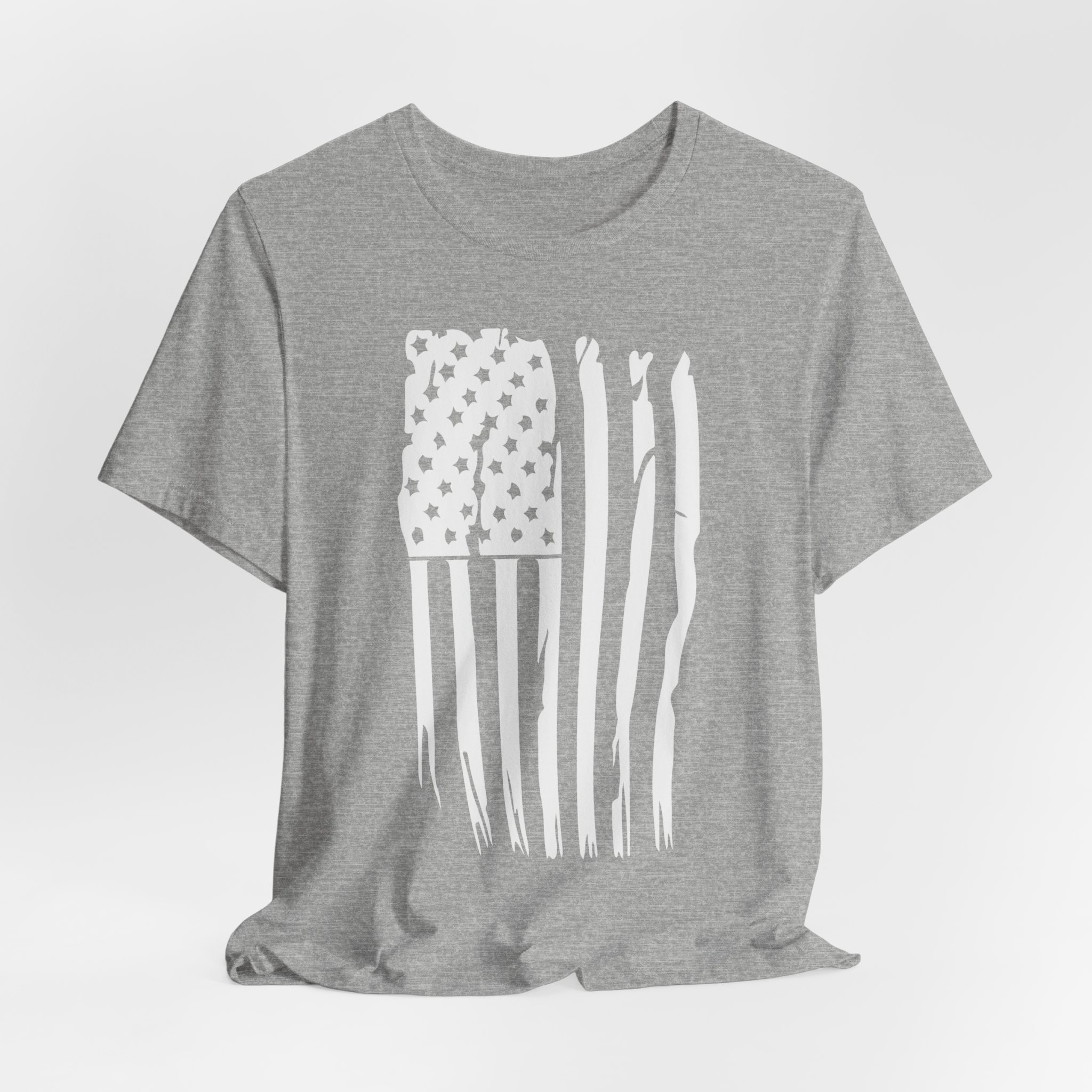 T Shirt, Bella Canvas, Distressed American Flag - Image 2