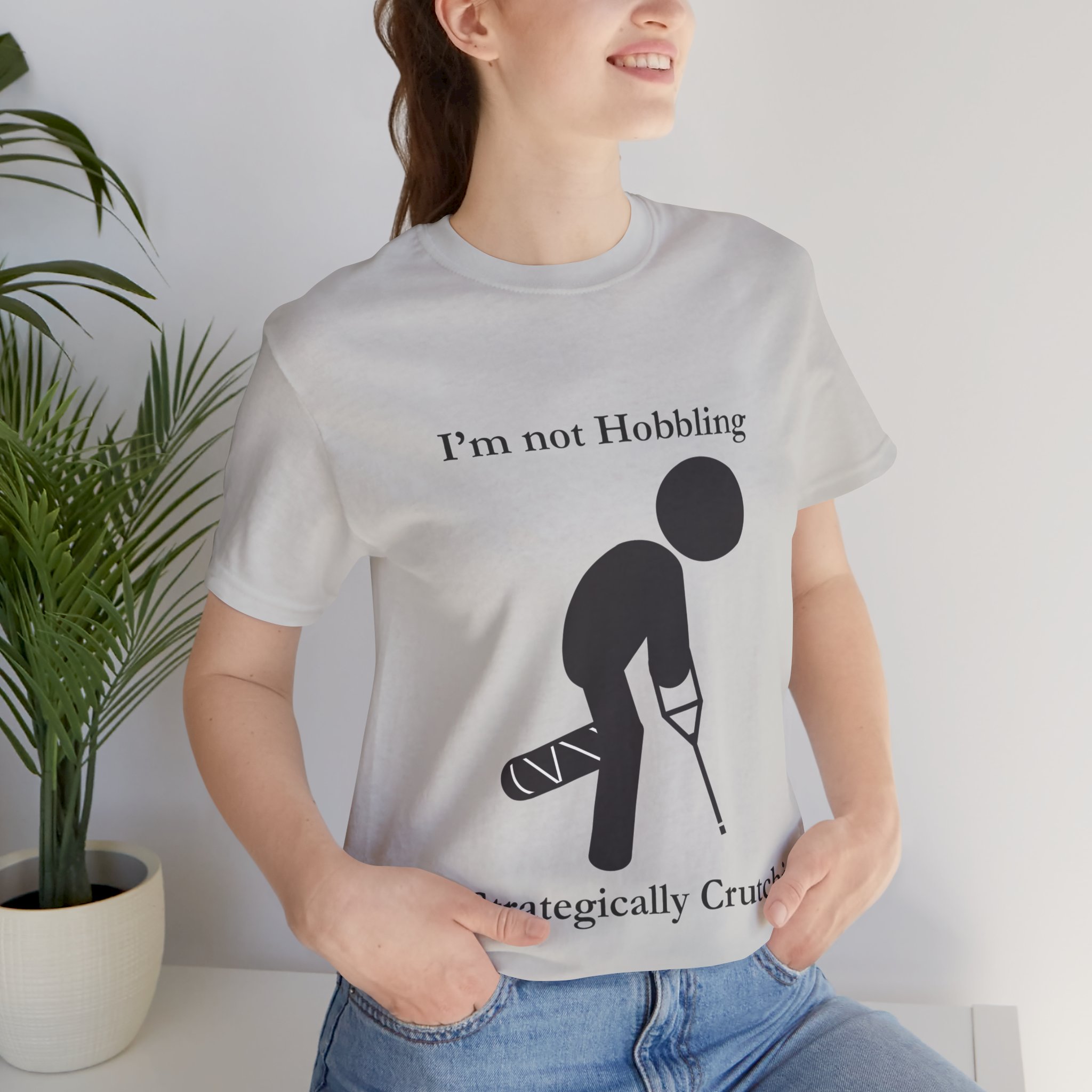 Belle+Canvas, Front, Unisex Jersey Short Sleeve Tee, Strategically Crutching - Image 6