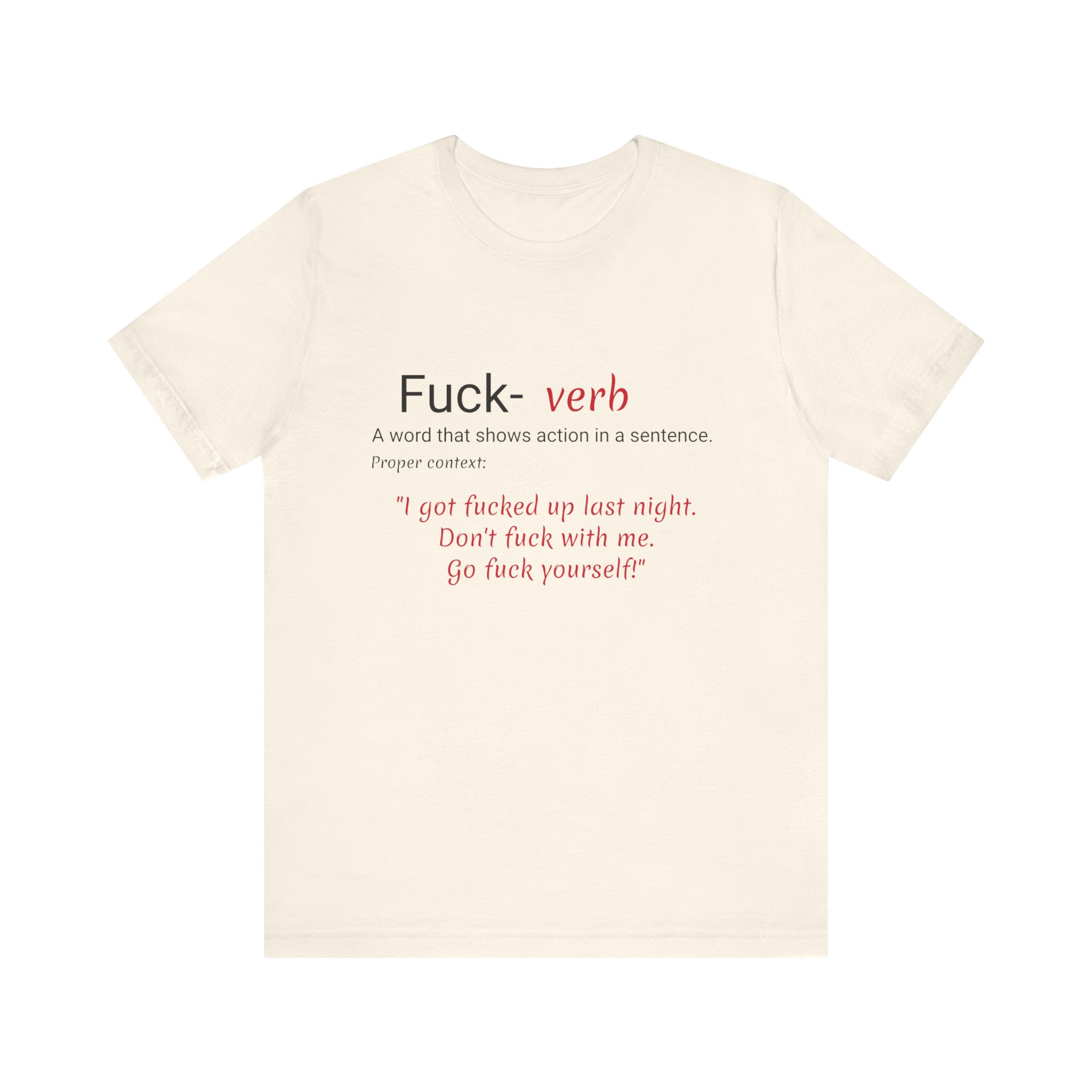 Unisex, Front, Verb, Multi color, Jersey Short Sleeve Tee, Go f yourself - Image 7