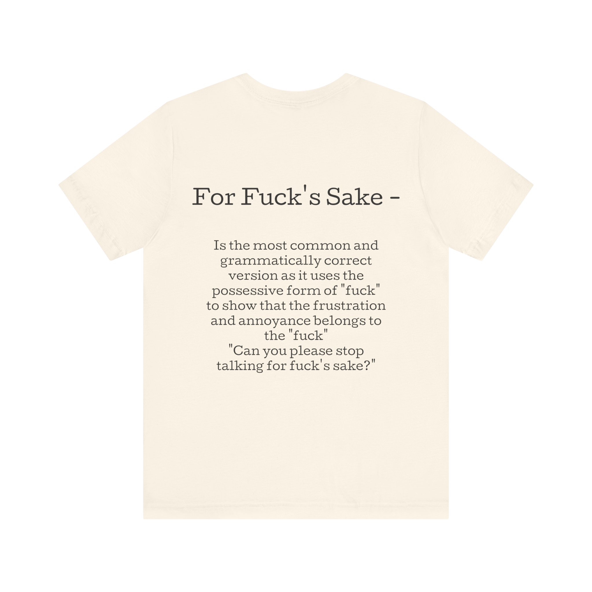 Belle+Canvas,Backside, Unisex Jersey Short Sleeve Tee. For f's sake - Image 5