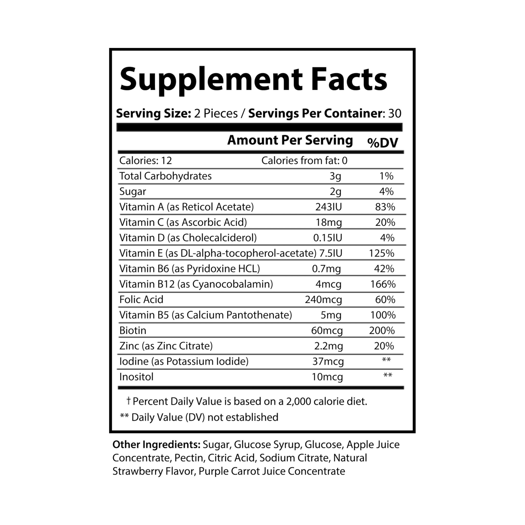 Multivitamin Gummies for Adults (60 Gummies) - Image 3