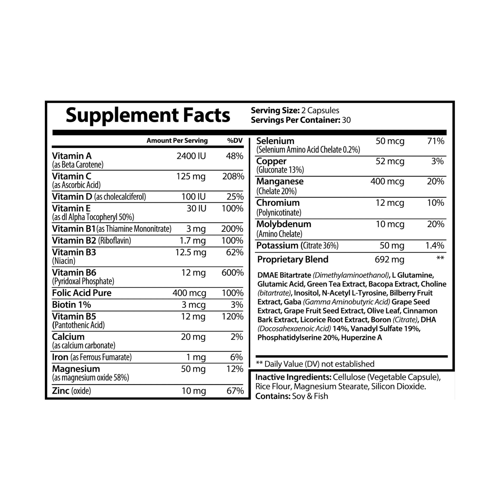Brain Support Complex Supplement (60 Capsules) - Image 2