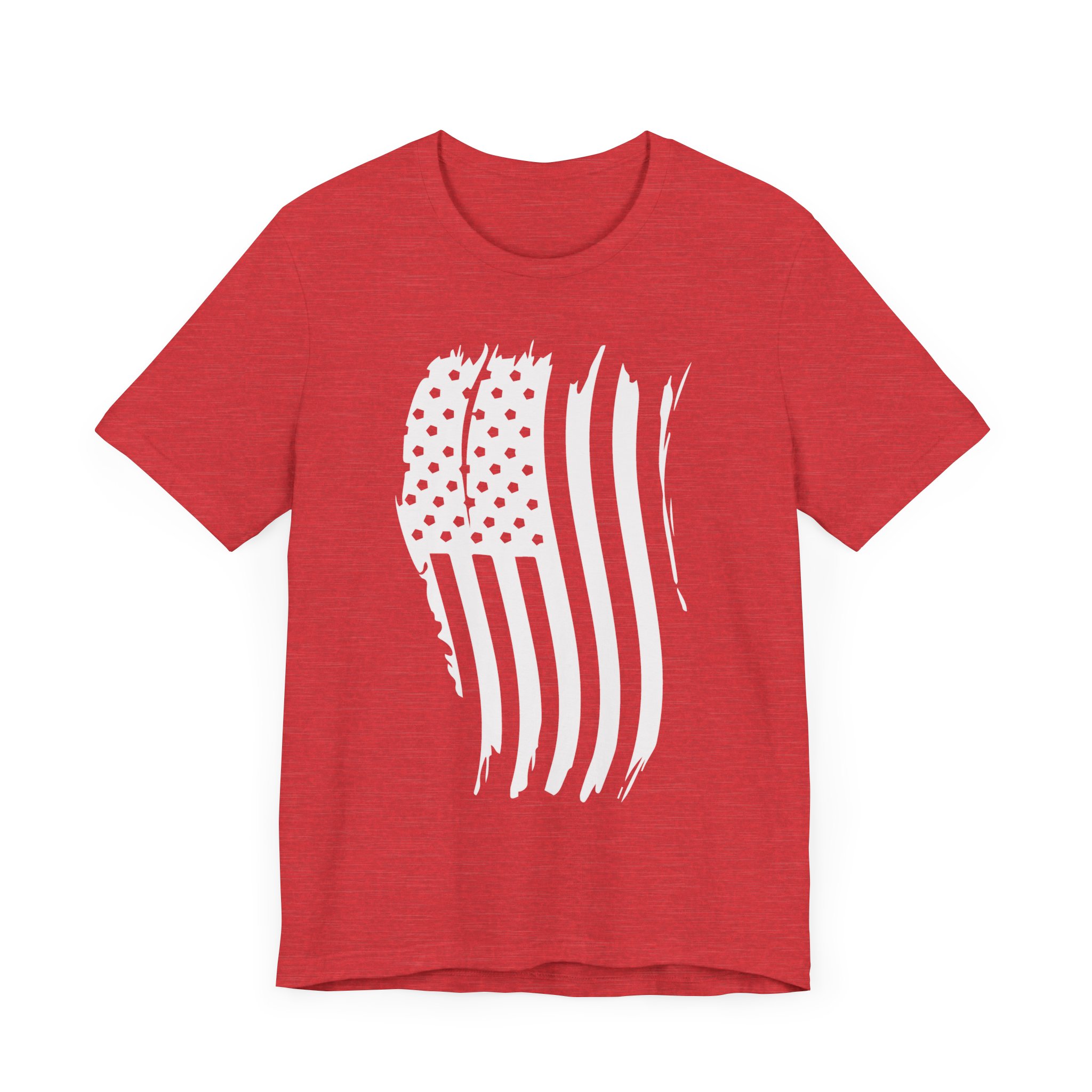 T Shirt, Bella Canvas, Distressed Waving American Flag - Image 7