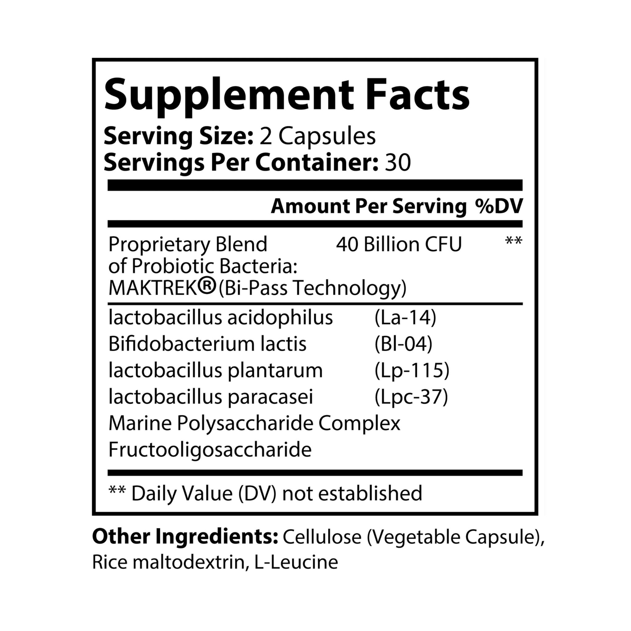 Probiotics Supplement (60 Capsules) - Image 2