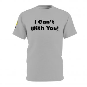 Unisex, Front, AOP Cut & Sew Tee, L Grey. I can't