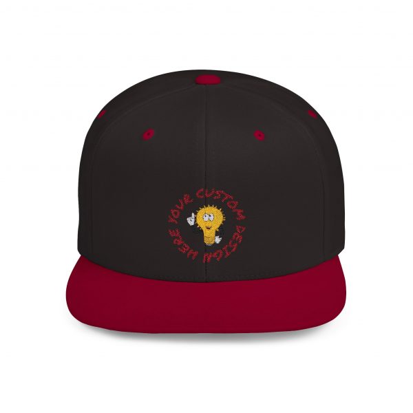 Custom Embroidery Flat Bill Snapback - Image 4