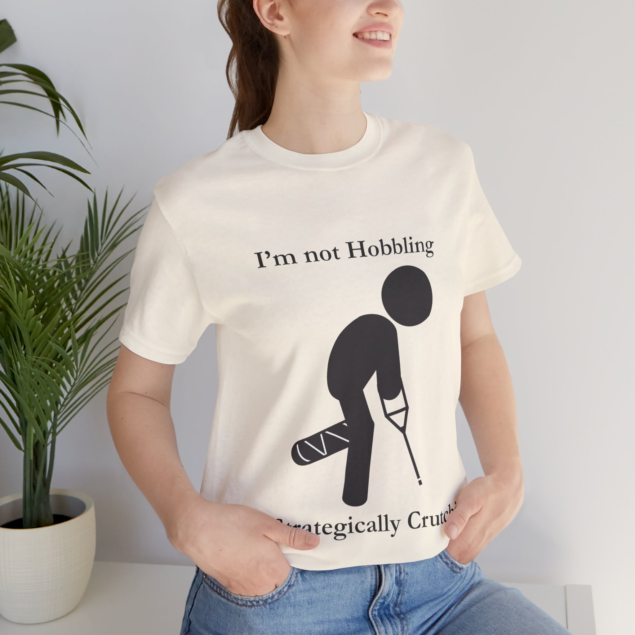 Belle+Canvas, Front, Unisex Jersey Short Sleeve Tee, Strategically Crutching - Image 3