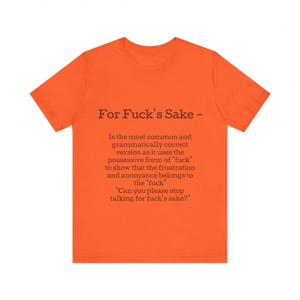 Belle+Canvas Unisex Jersey Short Sleeve Tee. For f's sake - Image 3