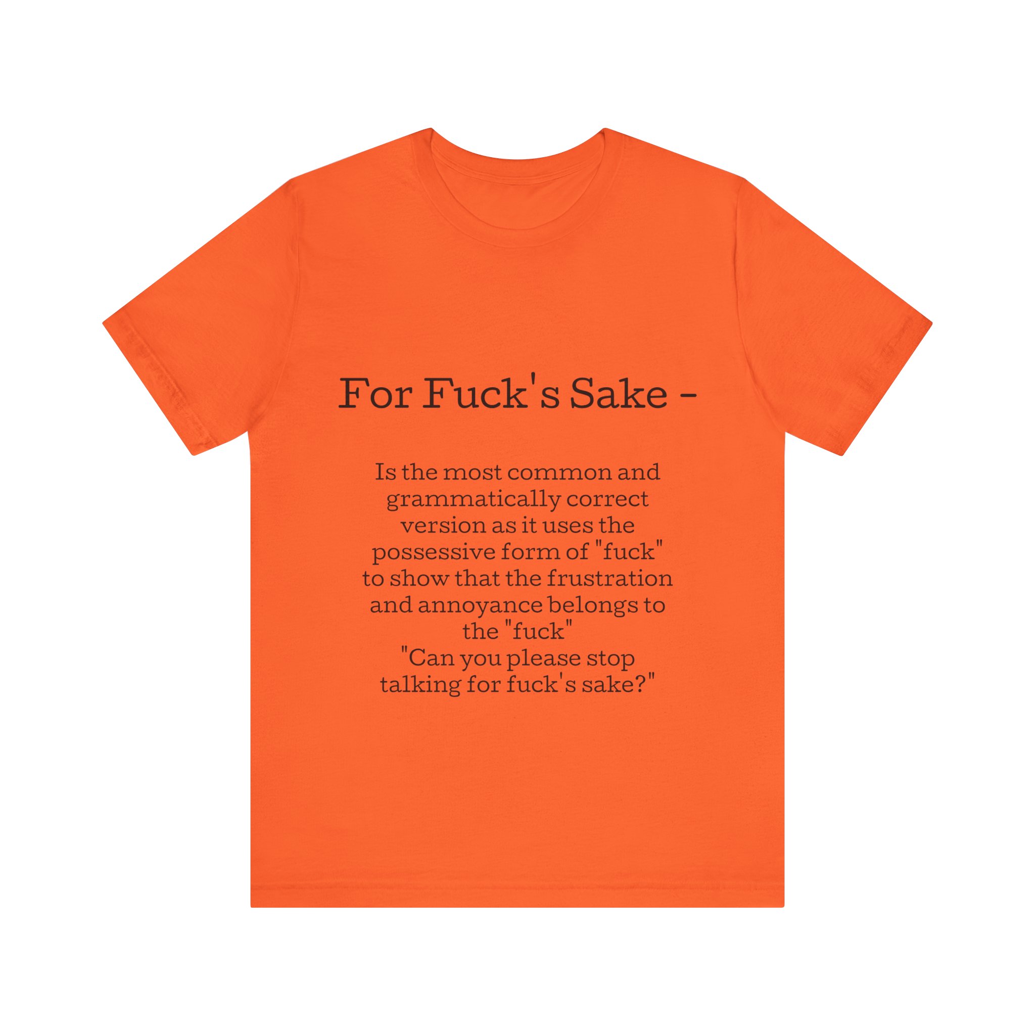 Belle+Canvas Unisex Jersey Short Sleeve Tee. For f's sake - Image 3