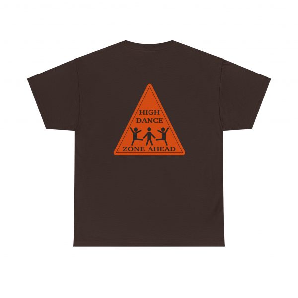 High Dance Zone ahead, Triangle, back, Unisex Heavy Cotton Tee - Image 2