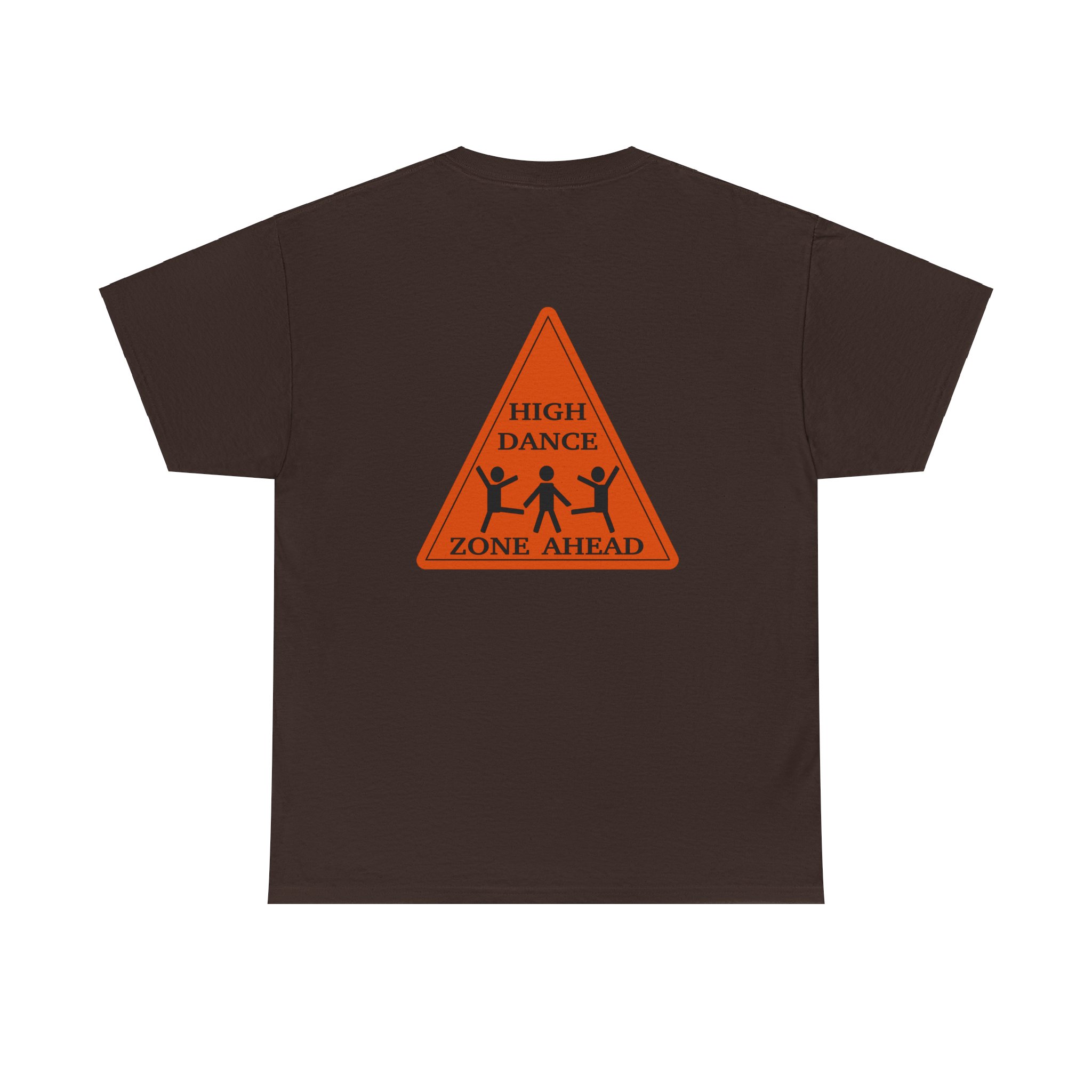 High Dance Zone ahead, Triangle, back, Unisex Heavy Cotton Tee - Image 2