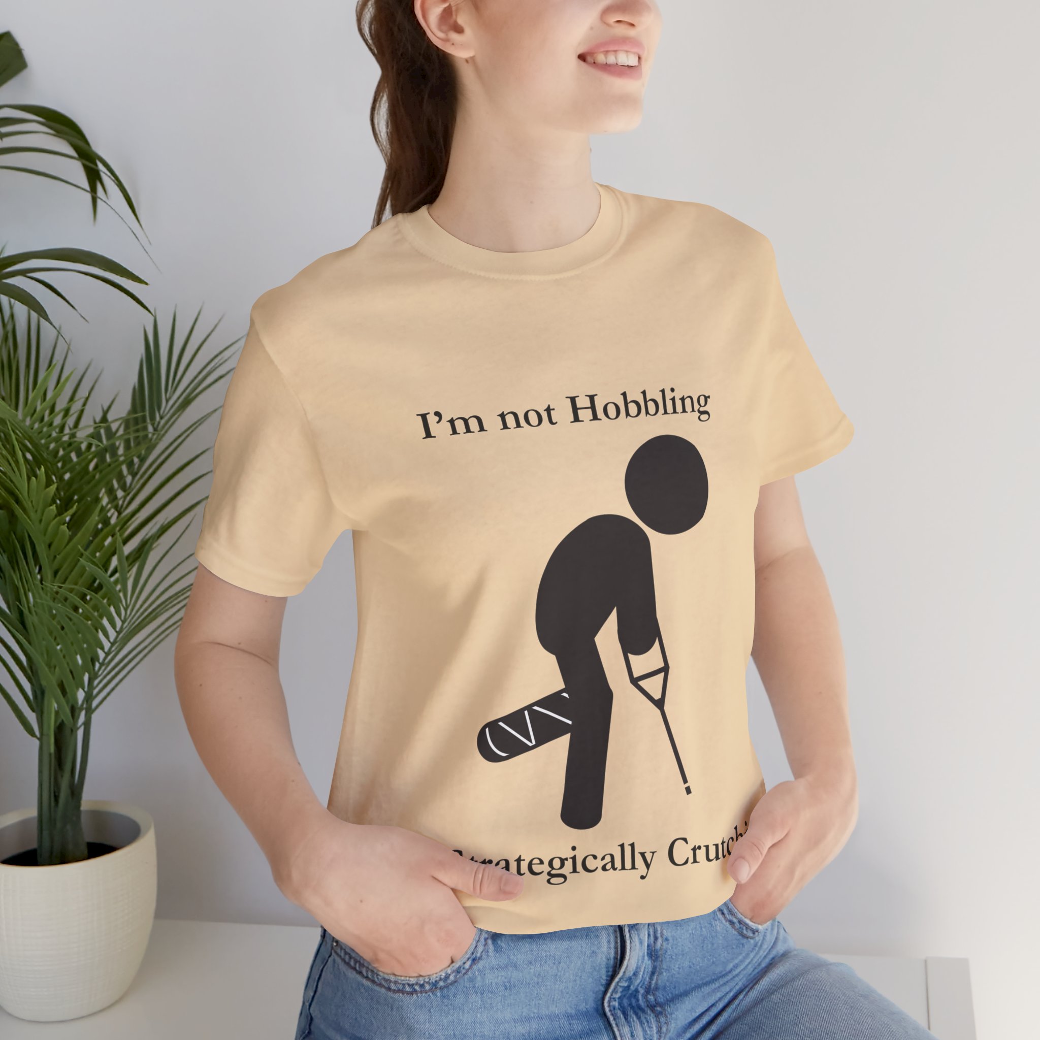 Belle+Canvas, Front, Unisex Jersey Short Sleeve Tee, Strategically Crutching - Image 7