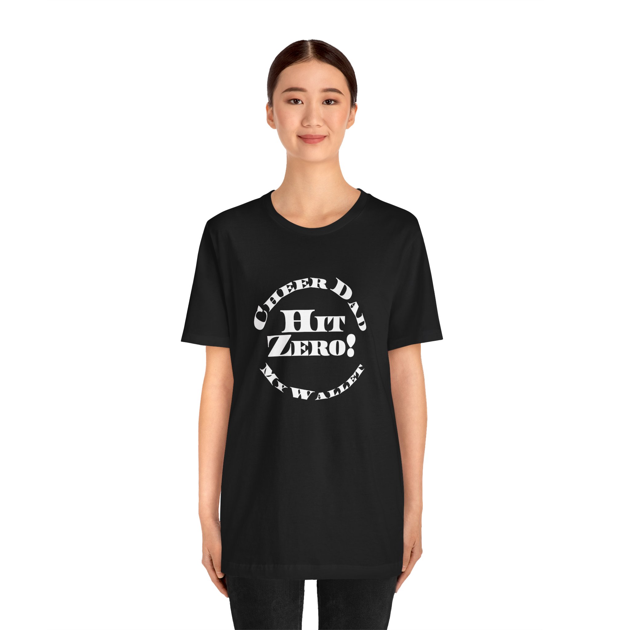 Cheer Dad, Hit Zero Wallet, Bella Canvas Tee - Image 7