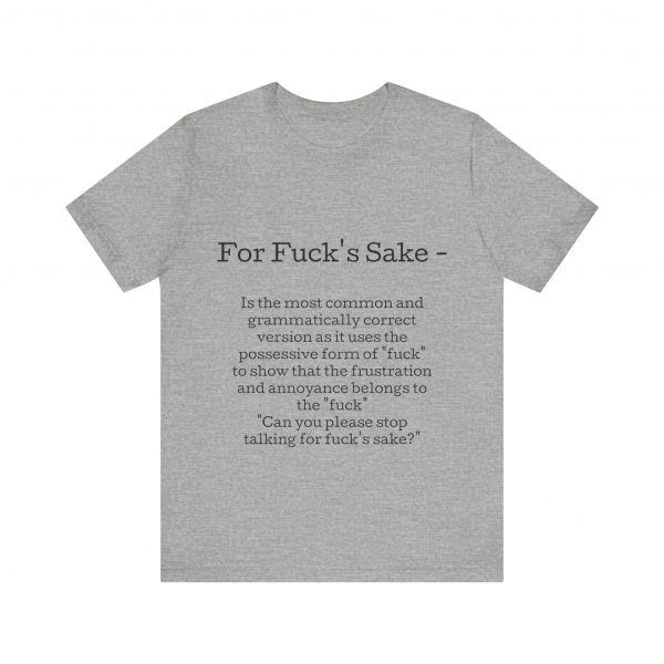 Belle+Canvas Unisex Jersey Short Sleeve Tee. For f's sake
