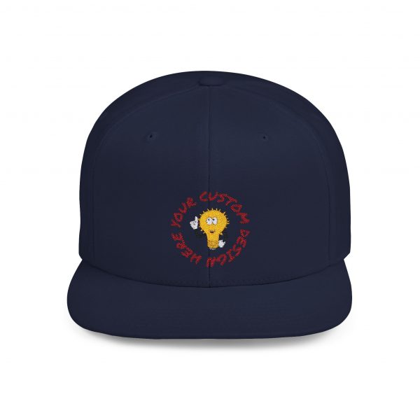 Custom Embroidery Flat Bill Snapback - Image 2