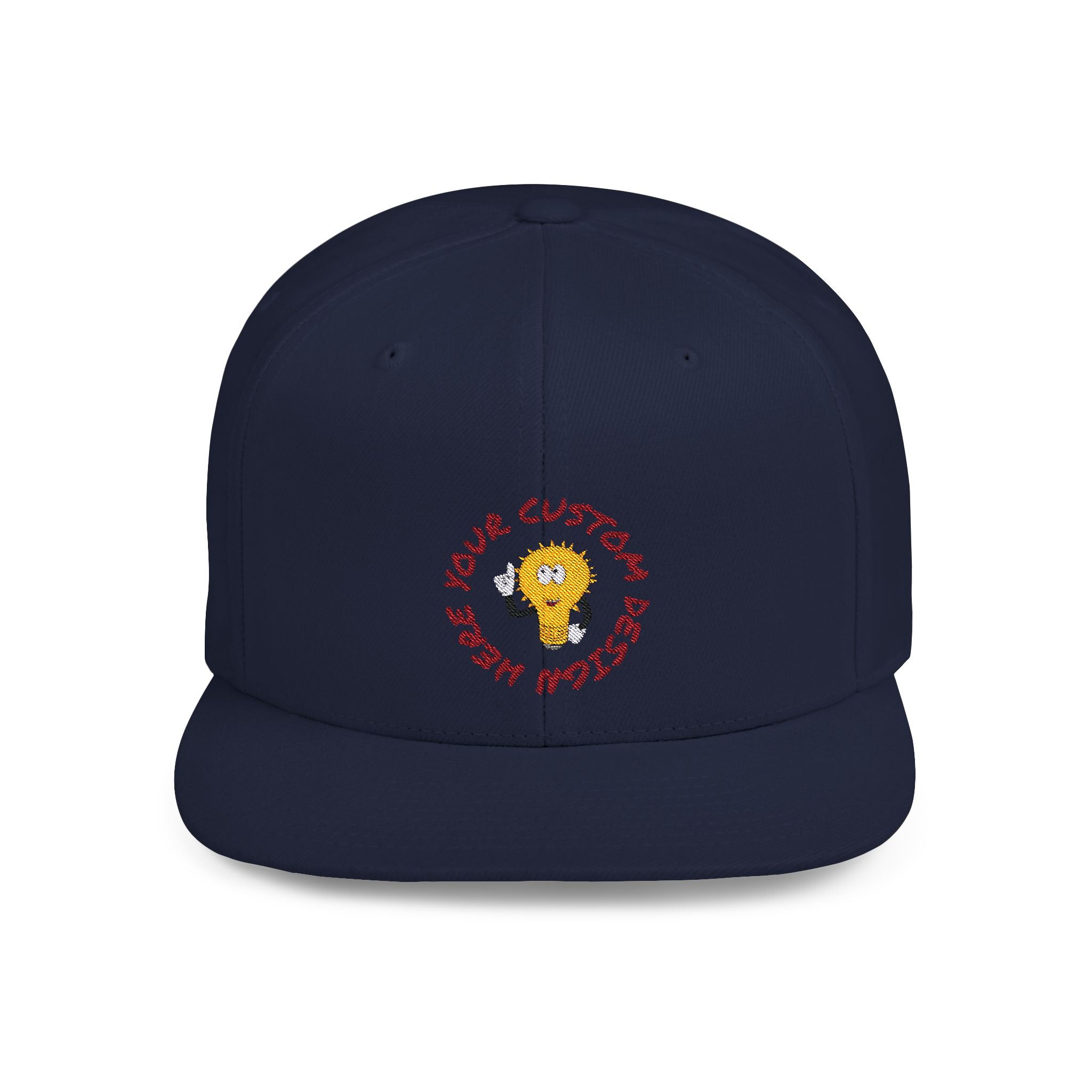 Custom Embroidery Flat Bill Snapback - Image 2