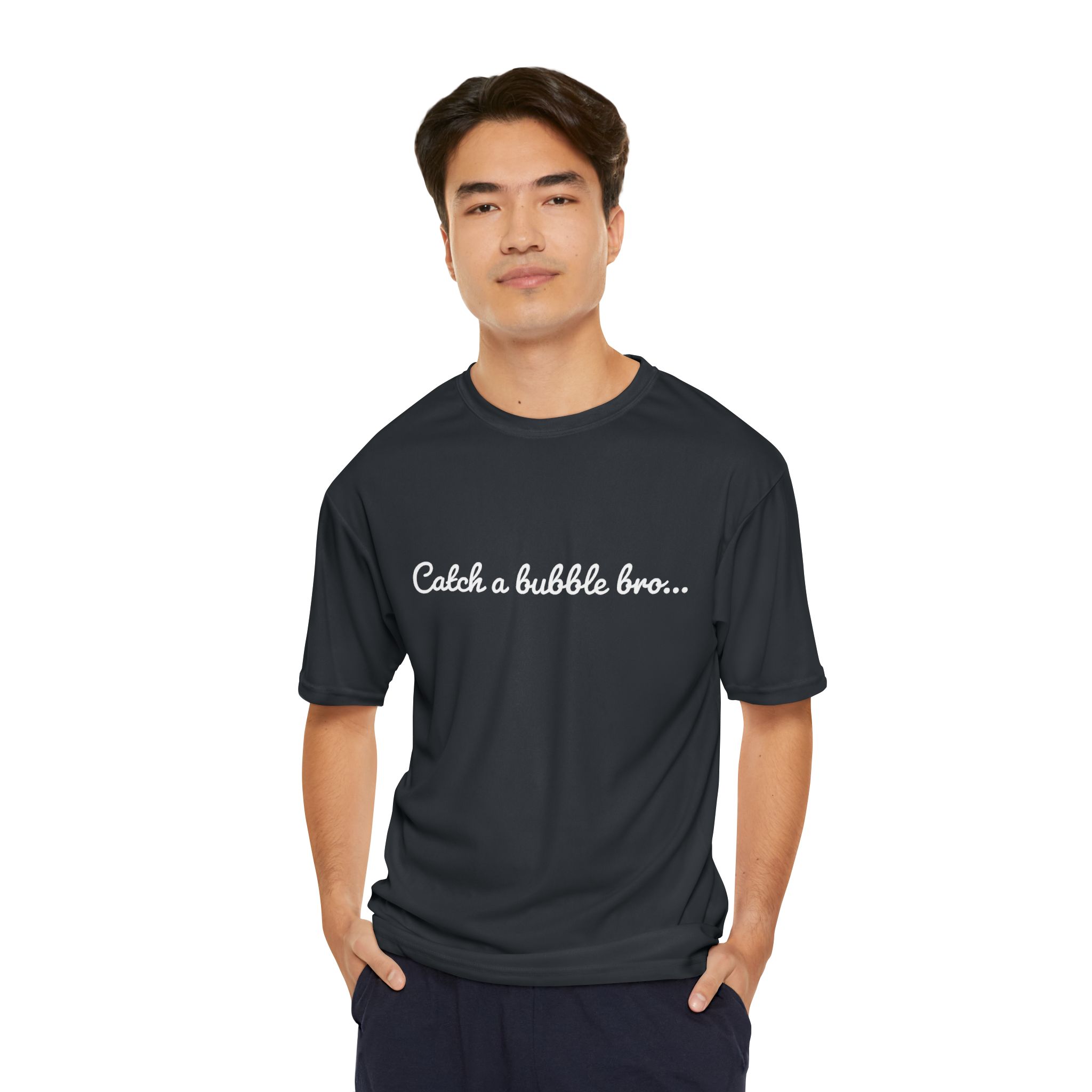 Men's Performance T-Shirt, catch a bubble - Image 2