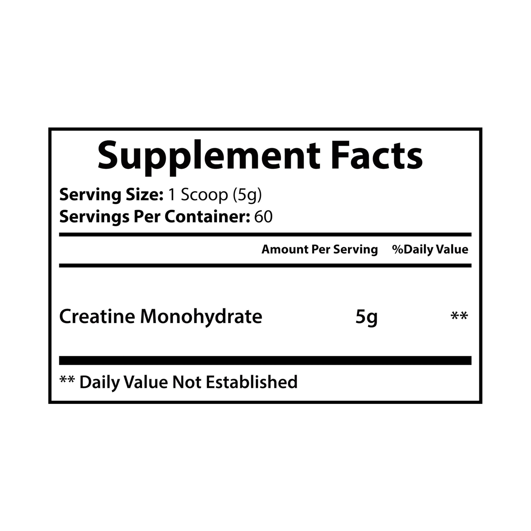 Creatine Monohydrate Supplement (300g, 10.58oz) - Image 2