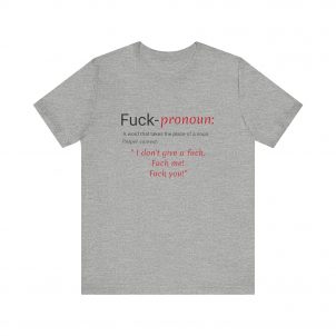 Unisex, Front, Pronoun, Multi color, Jersey Short Sleeve Tee, F