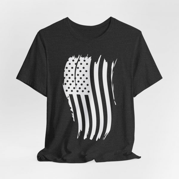 T Shirt, Bella Canvas, Distressed Waving American Flag - Image 5