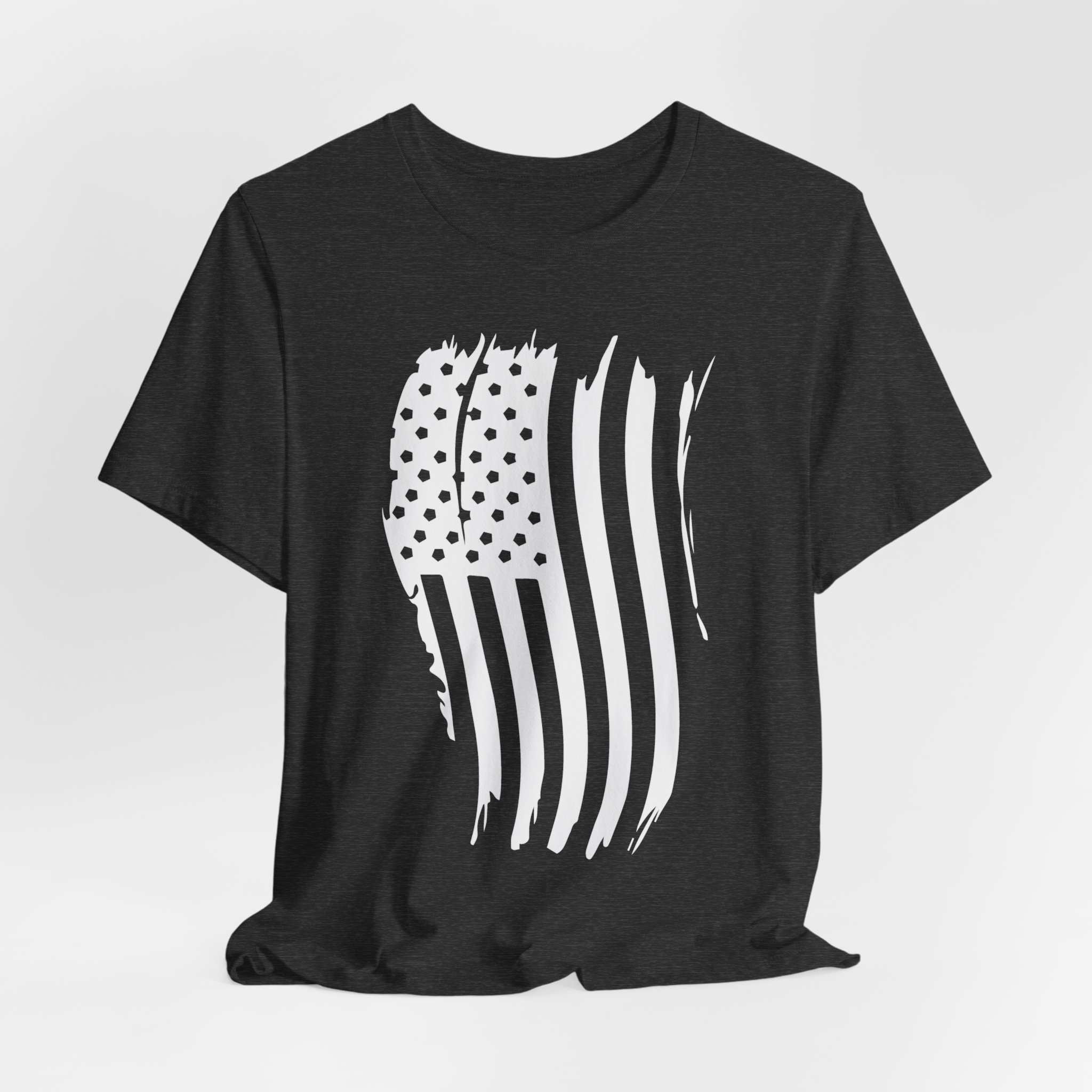 T Shirt, Bella Canvas, Distressed Waving American Flag - Image 5