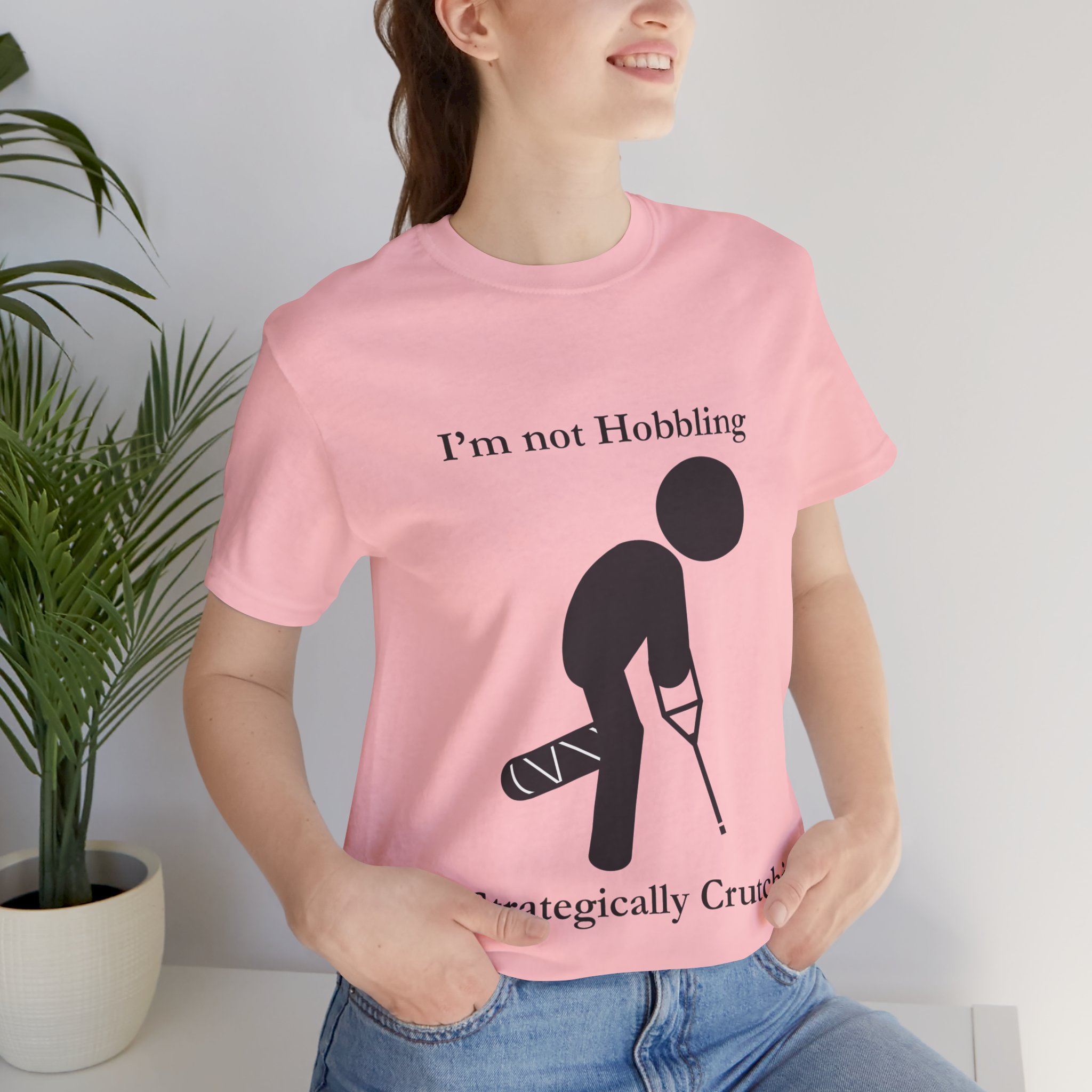 Belle+Canvas, Front, Unisex Jersey Short Sleeve Tee, Strategically Crutching - Image 5
