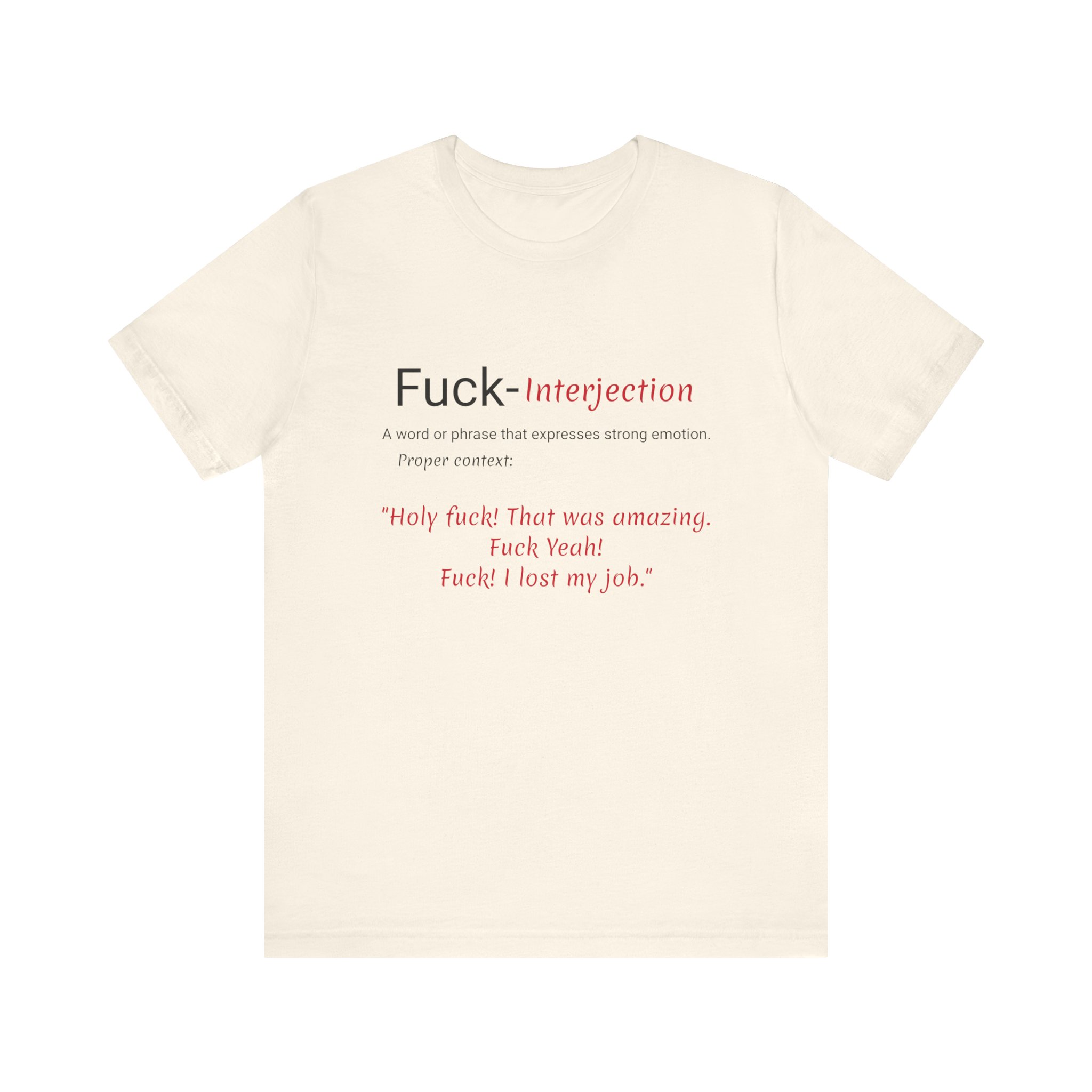 Unisex, Front, Interjection, Multi color, Jersey Short Sleeve Tee, F - Image 5