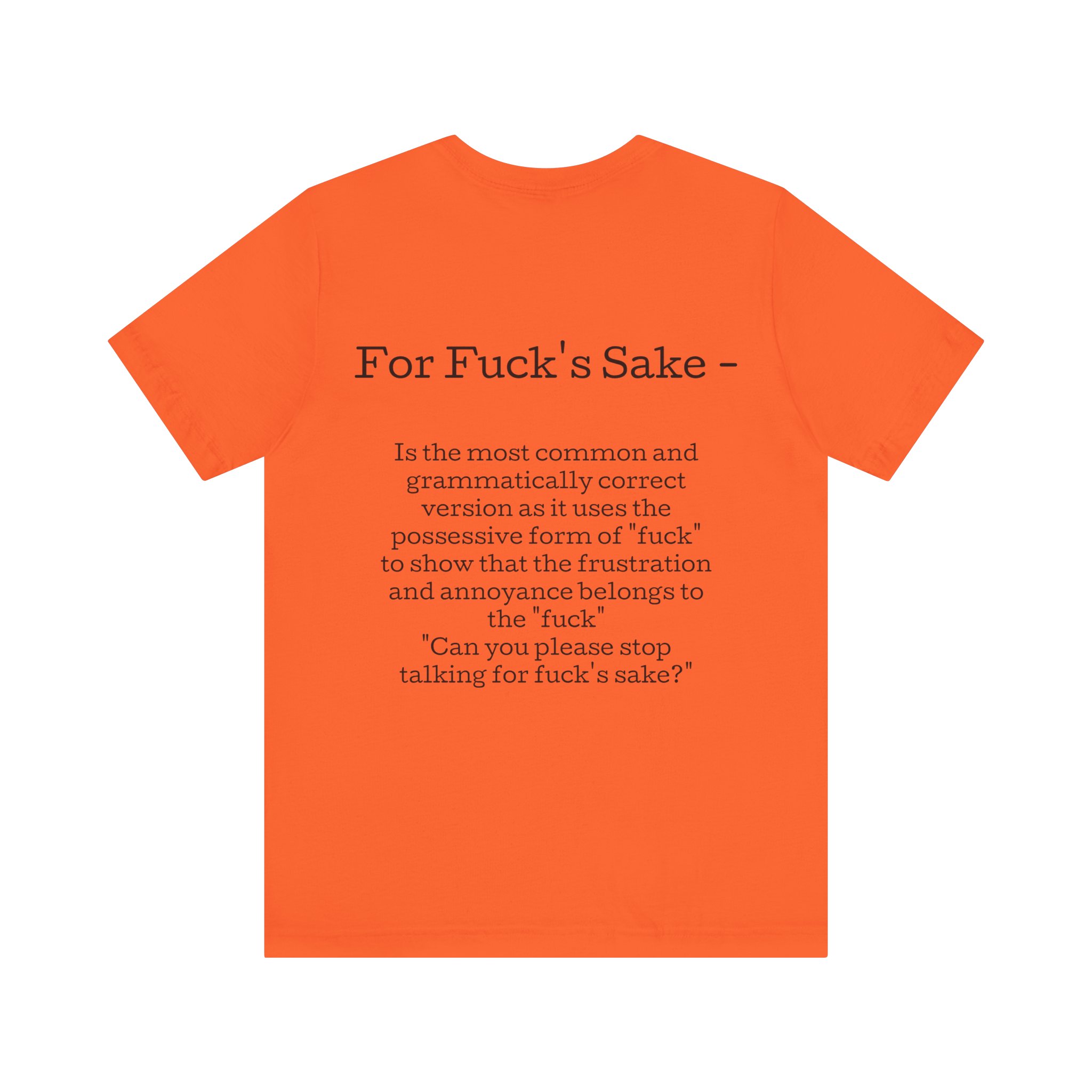 Belle+Canvas,Backside, Unisex Jersey Short Sleeve Tee. For f's sake - Image 3