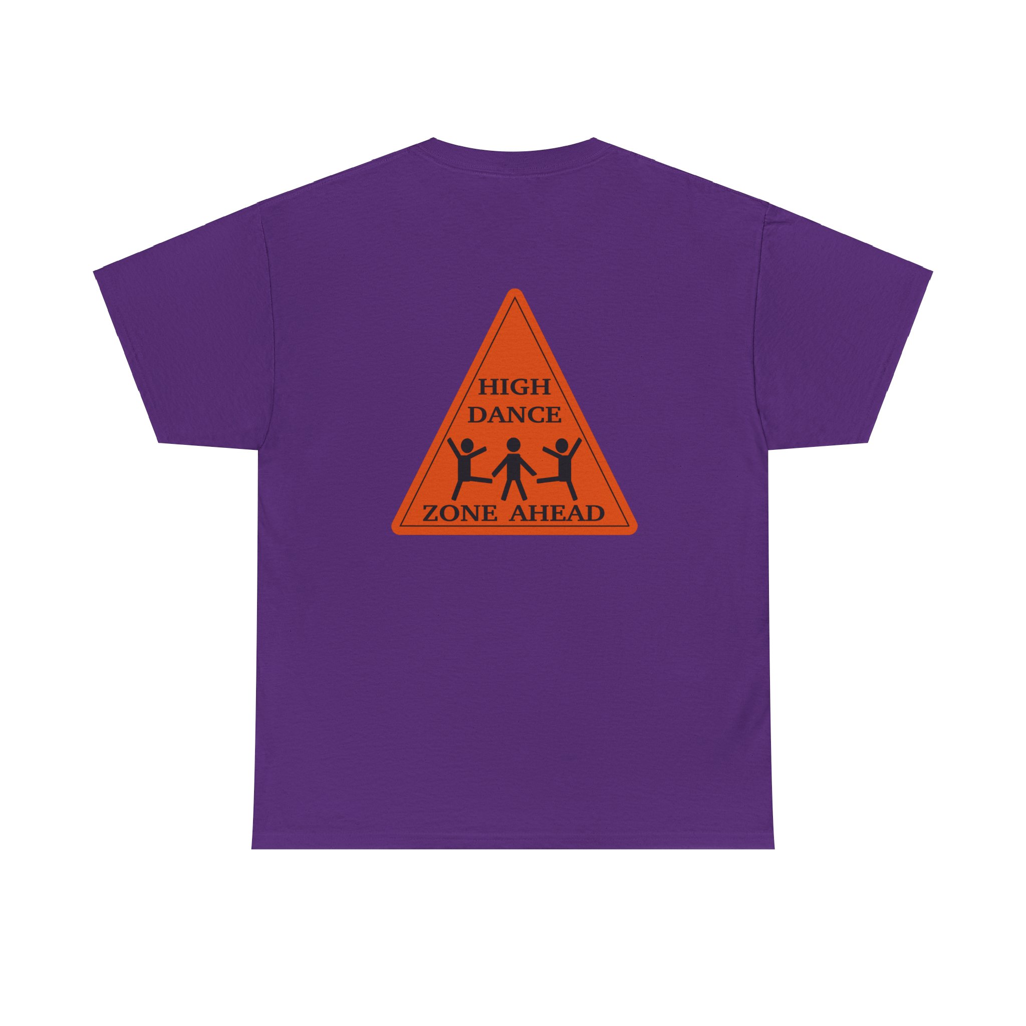 High Dance Zone ahead, Triangle, back, Unisex Heavy Cotton Tee - Image 5