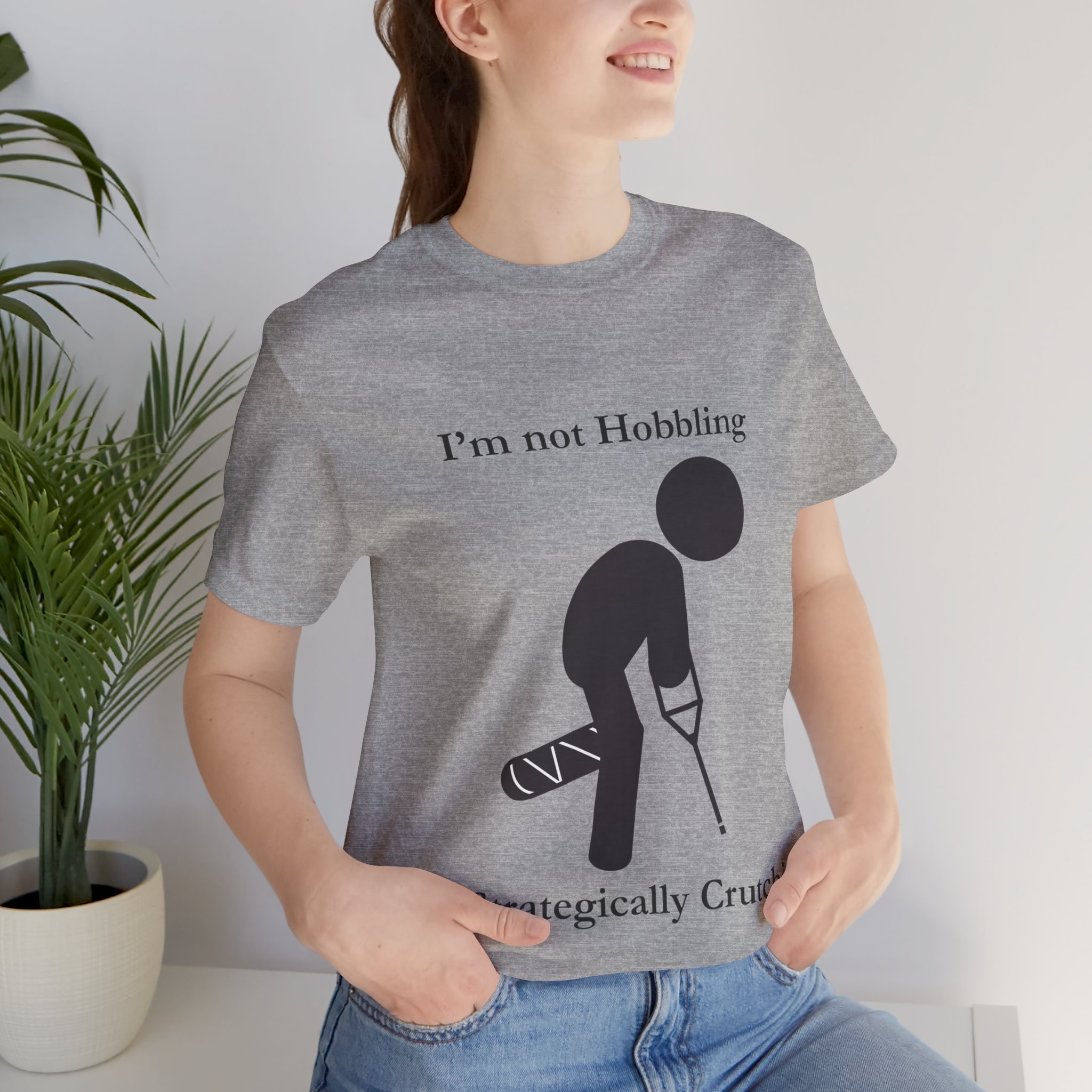 Belle+Canvas, Front, Unisex Jersey Short Sleeve Tee, Strategically Crutching