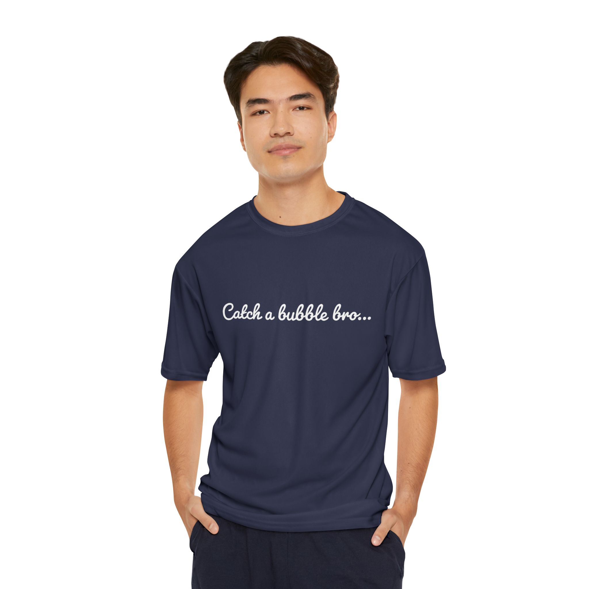 Men's Performance T-Shirt, catch a bubble - Image 4