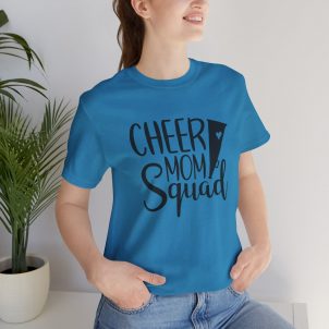 Cheer Mom Squad, Unisex Jersey Short Sleeve Tee