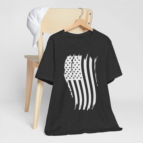 T Shirt, Bella Canvas, Distressed Waving American Flag - Image 6