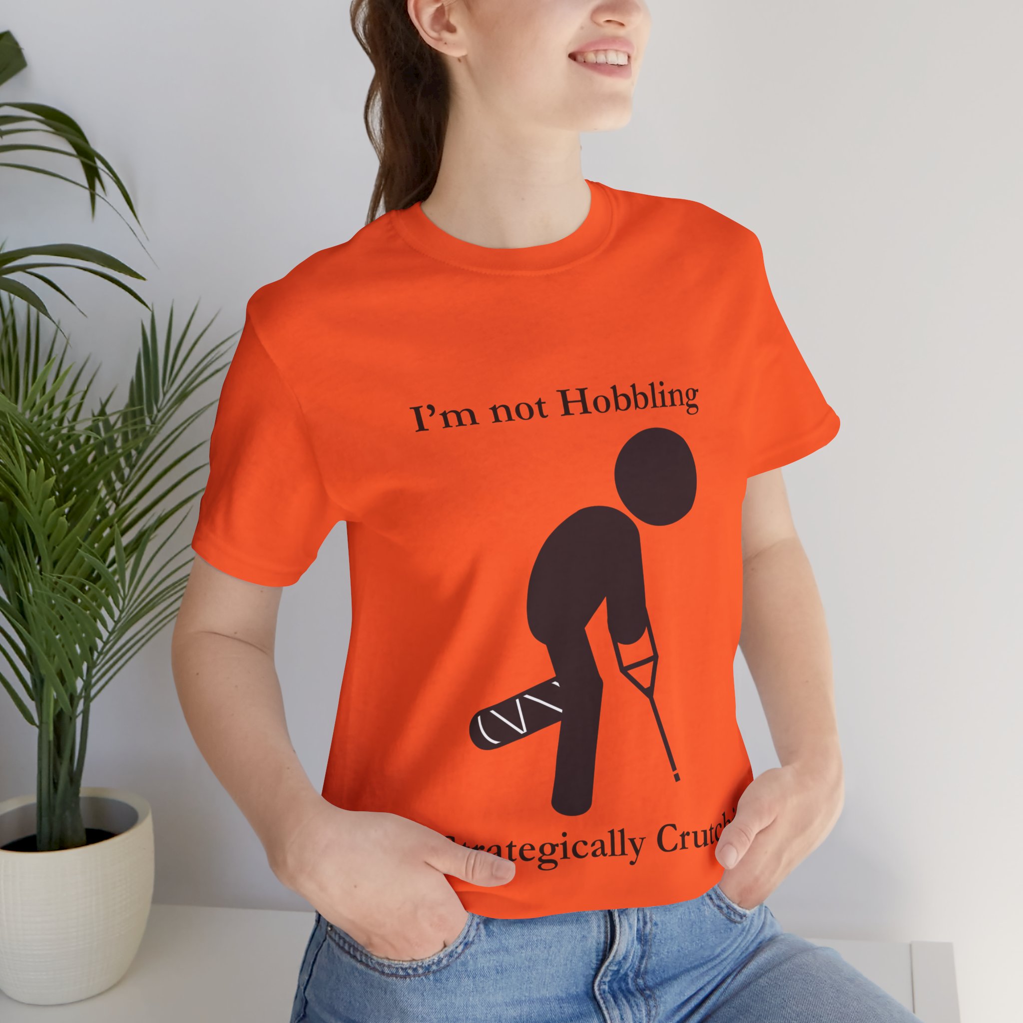 Belle+Canvas, Front, Unisex Jersey Short Sleeve Tee, Strategically Crutching - Image 4