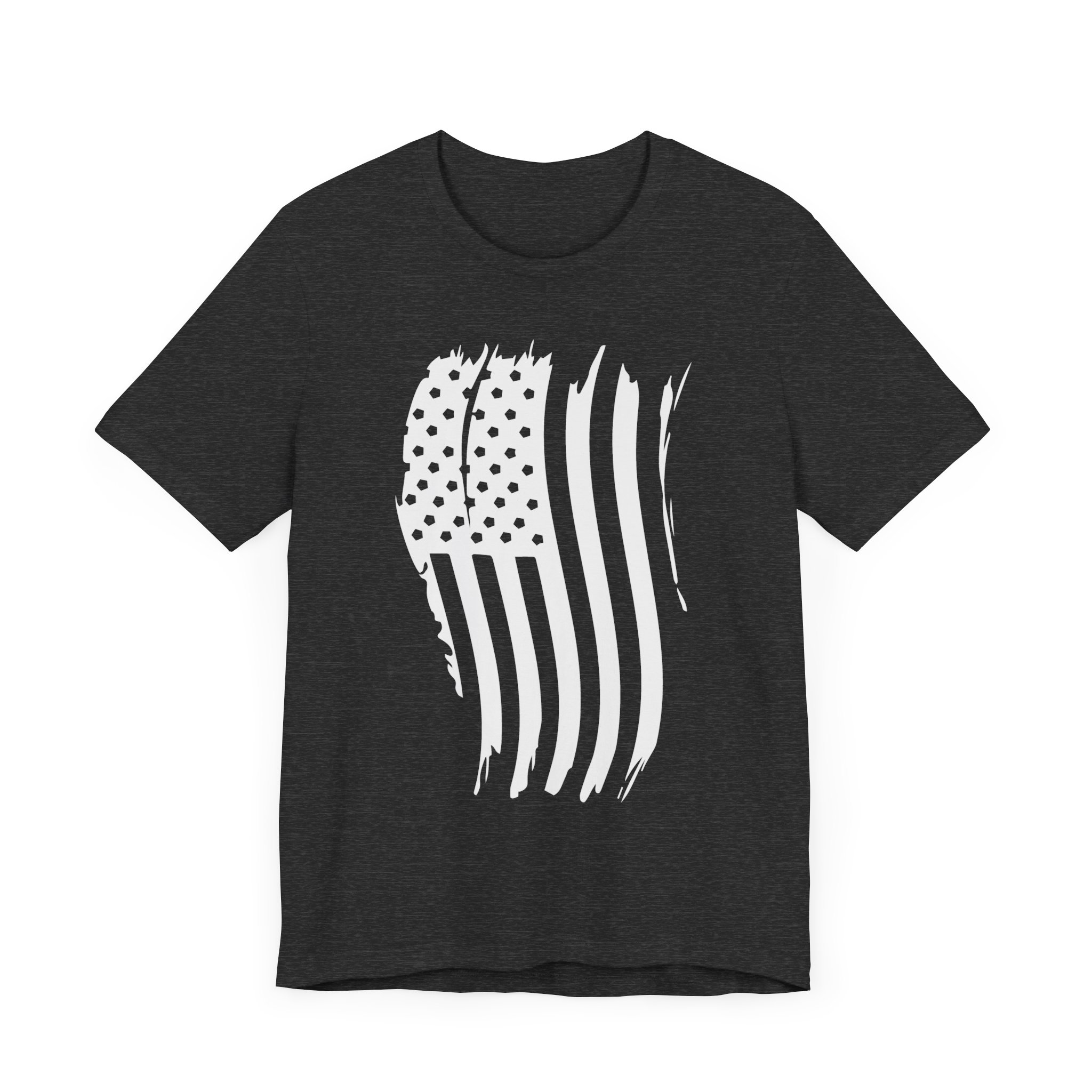 T Shirt, Bella Canvas, Distressed Waving American Flag - Image 4