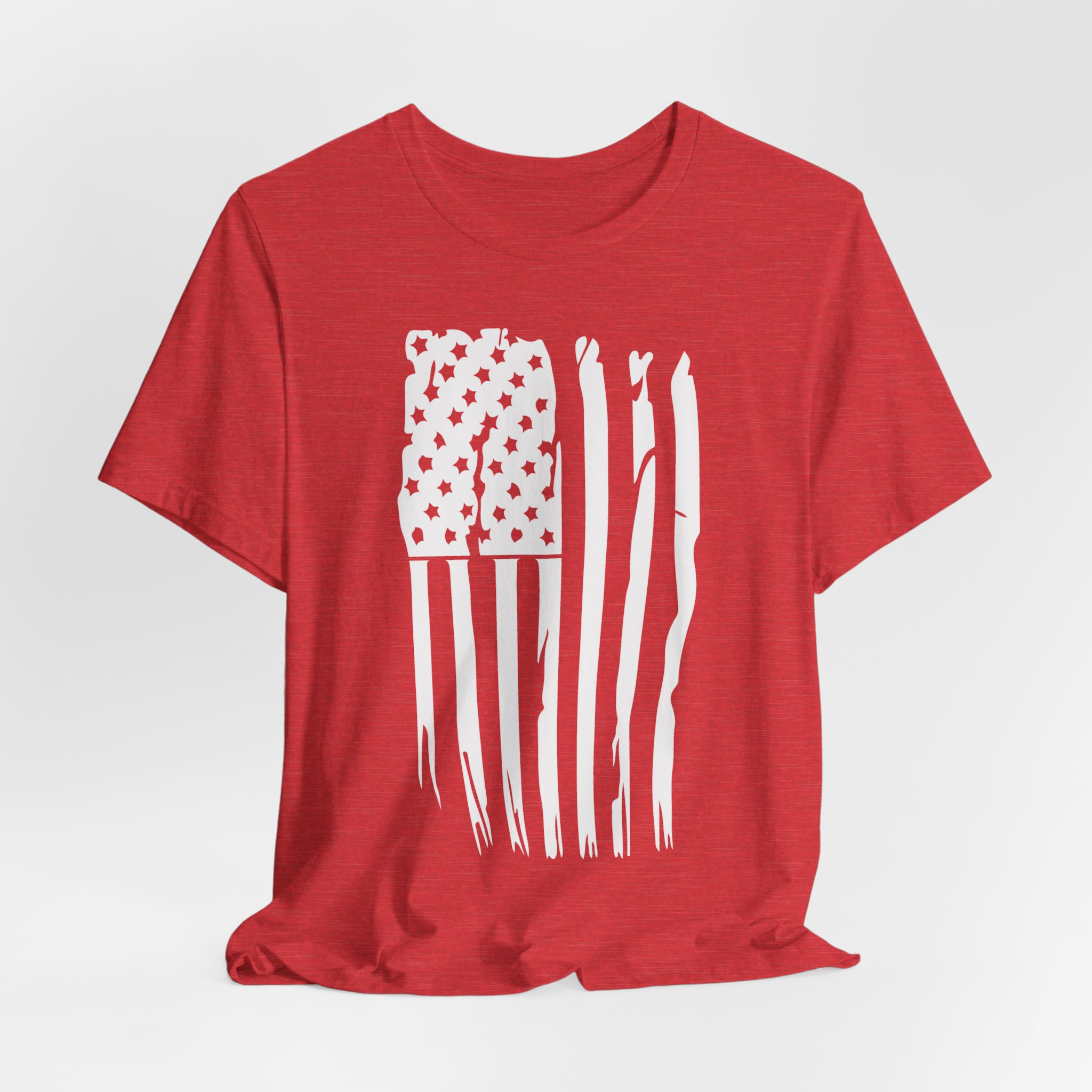 T Shirt, Bella Canvas, Distressed American Flag - Image 6