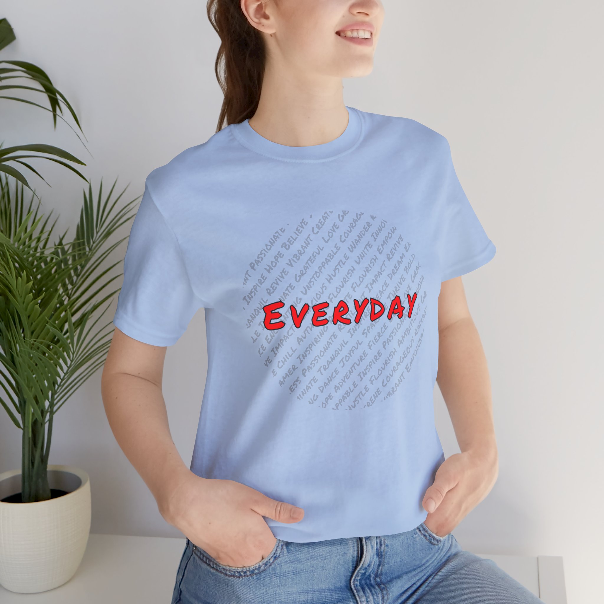 Everyday words Circle Jersey Short Sleeve Tee - Image 5