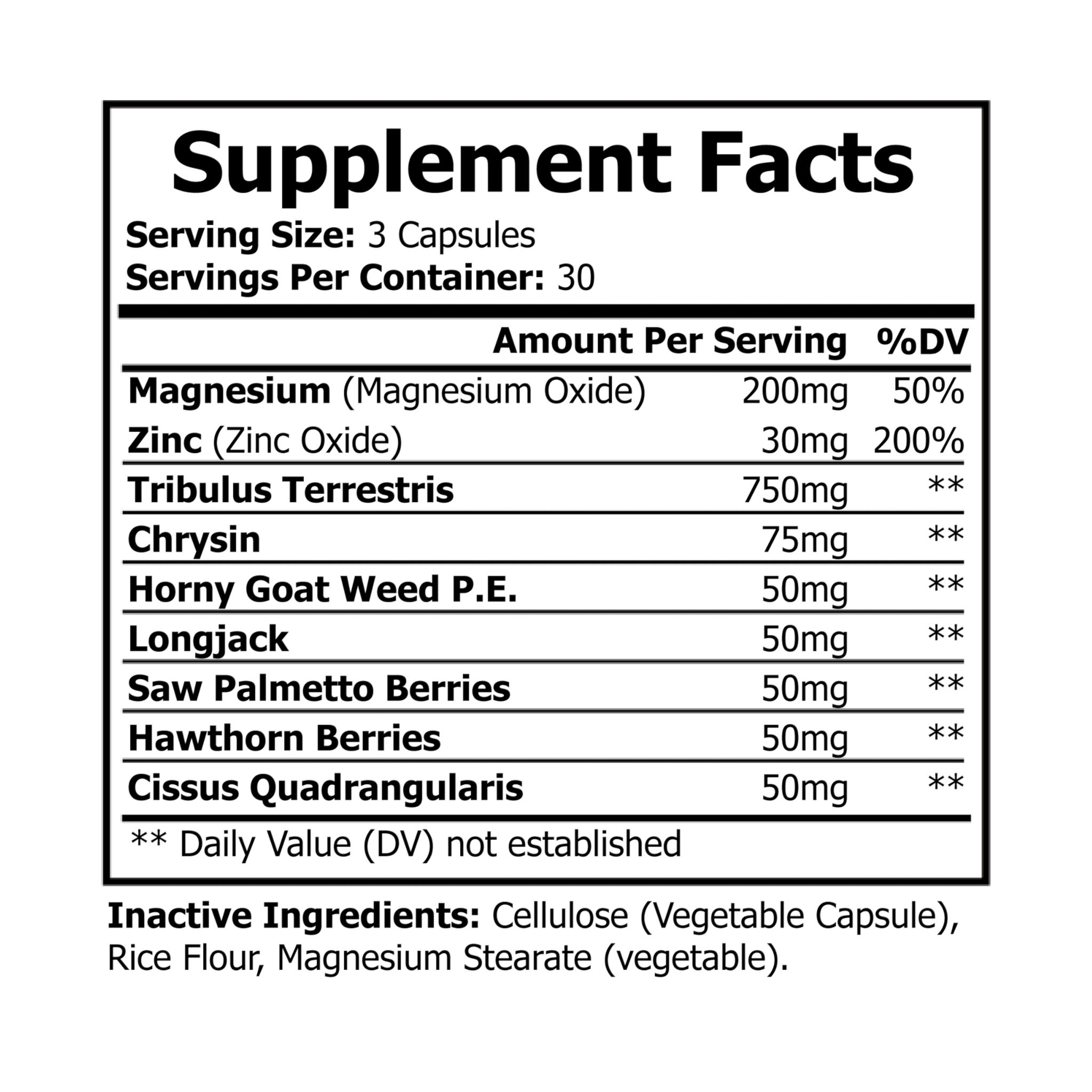 Magnesium Zinc Supplement (90 Capsules) - Image 2