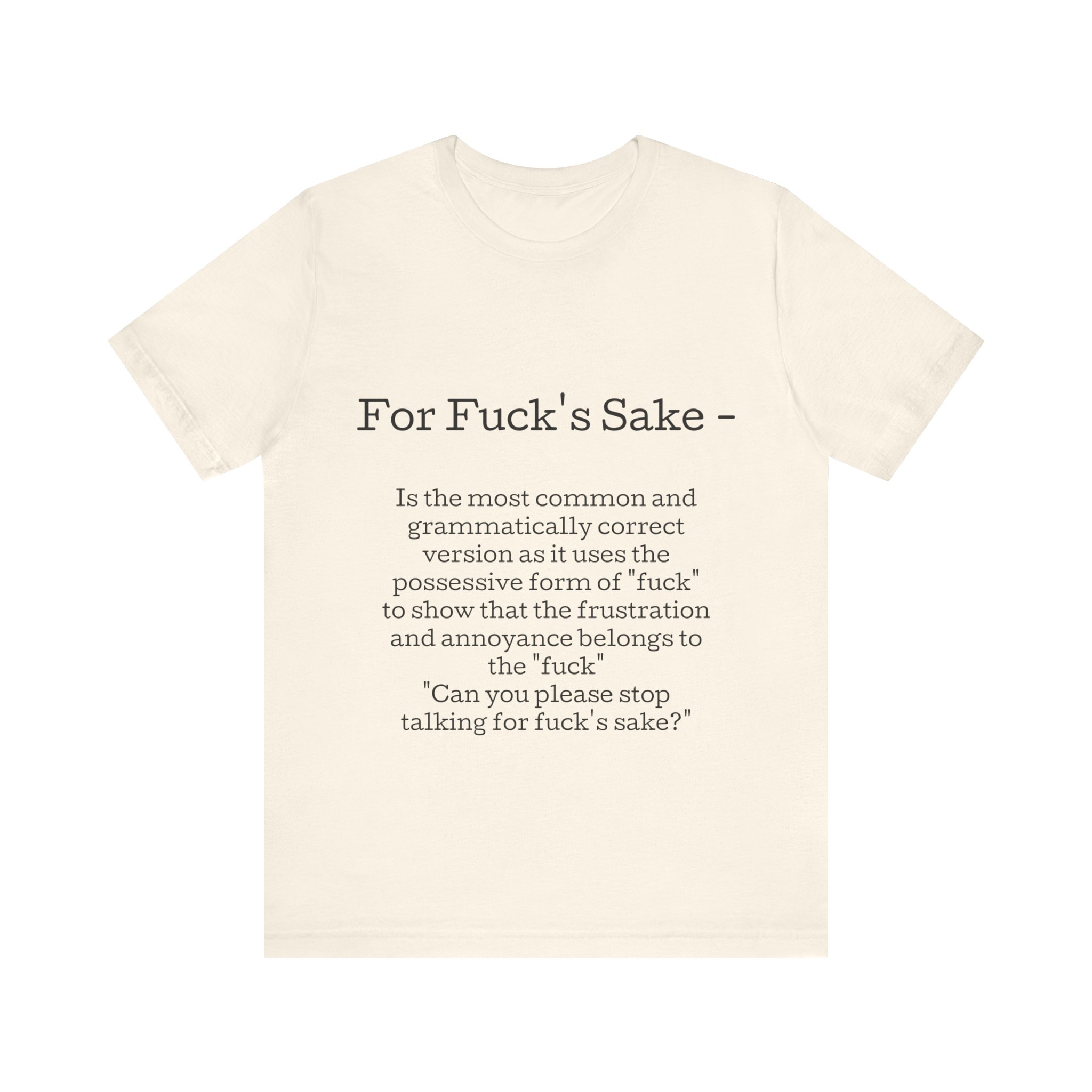 Belle+Canvas Unisex Jersey Short Sleeve Tee. For f's sake - Image 4