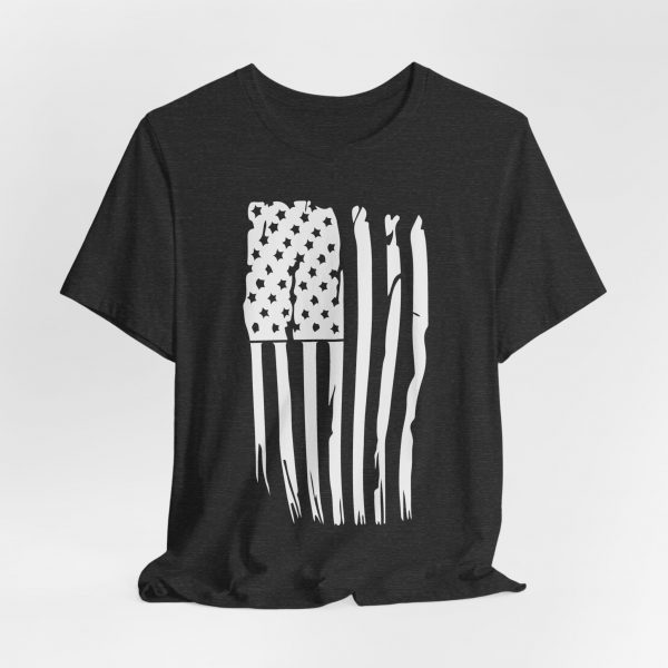 T Shirt, Bella Canvas, Distressed American Flag - Image 4