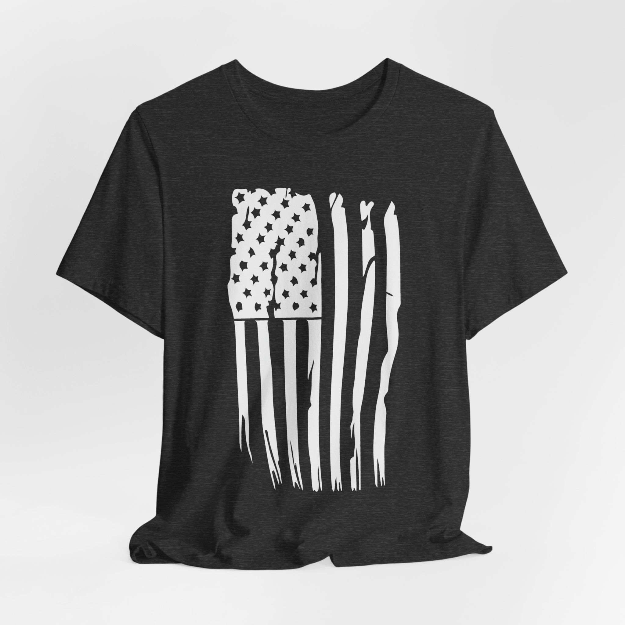 T Shirt, Bella Canvas, Distressed American Flag - Image 4