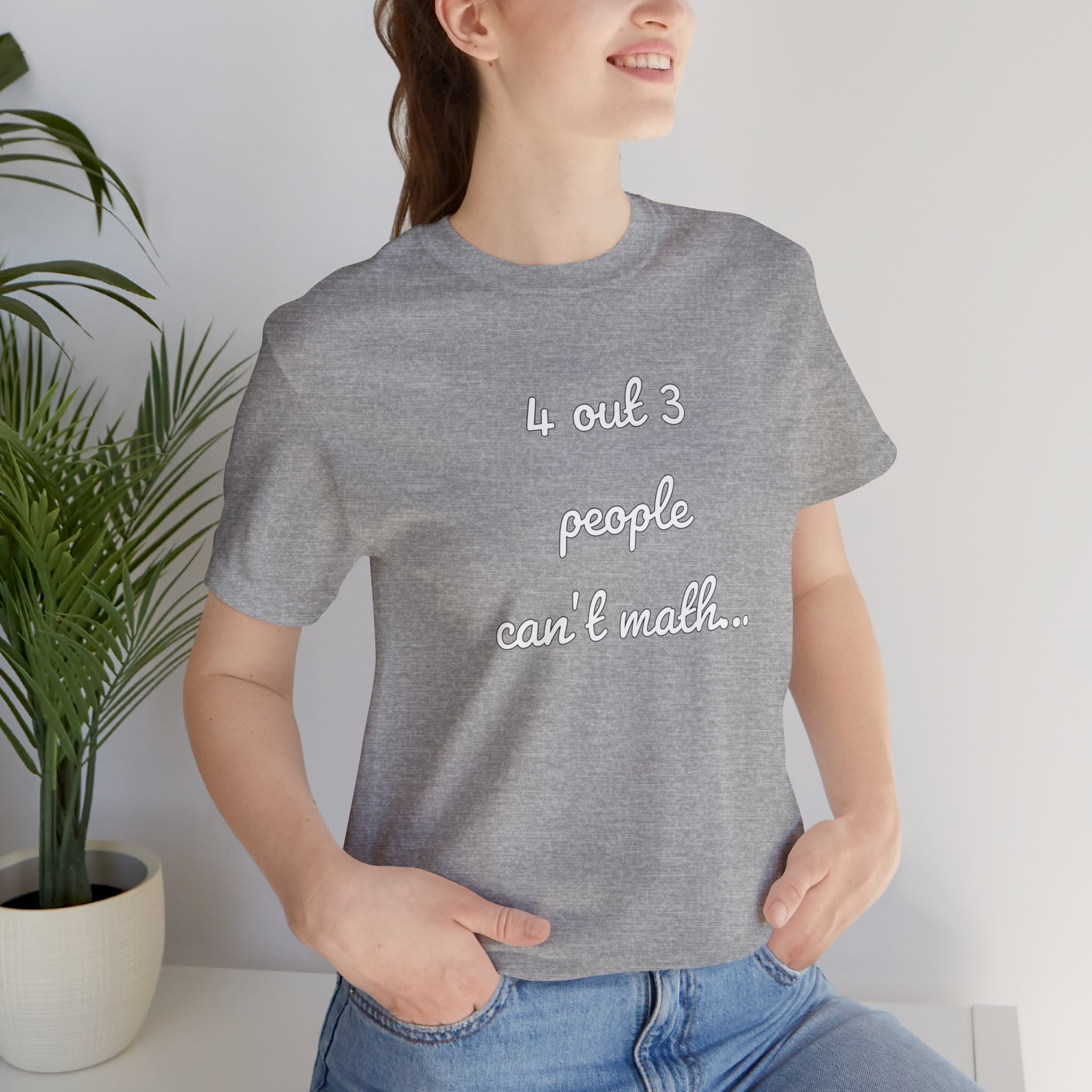 Shirt,  4 out of 3 math,  White - Image 4