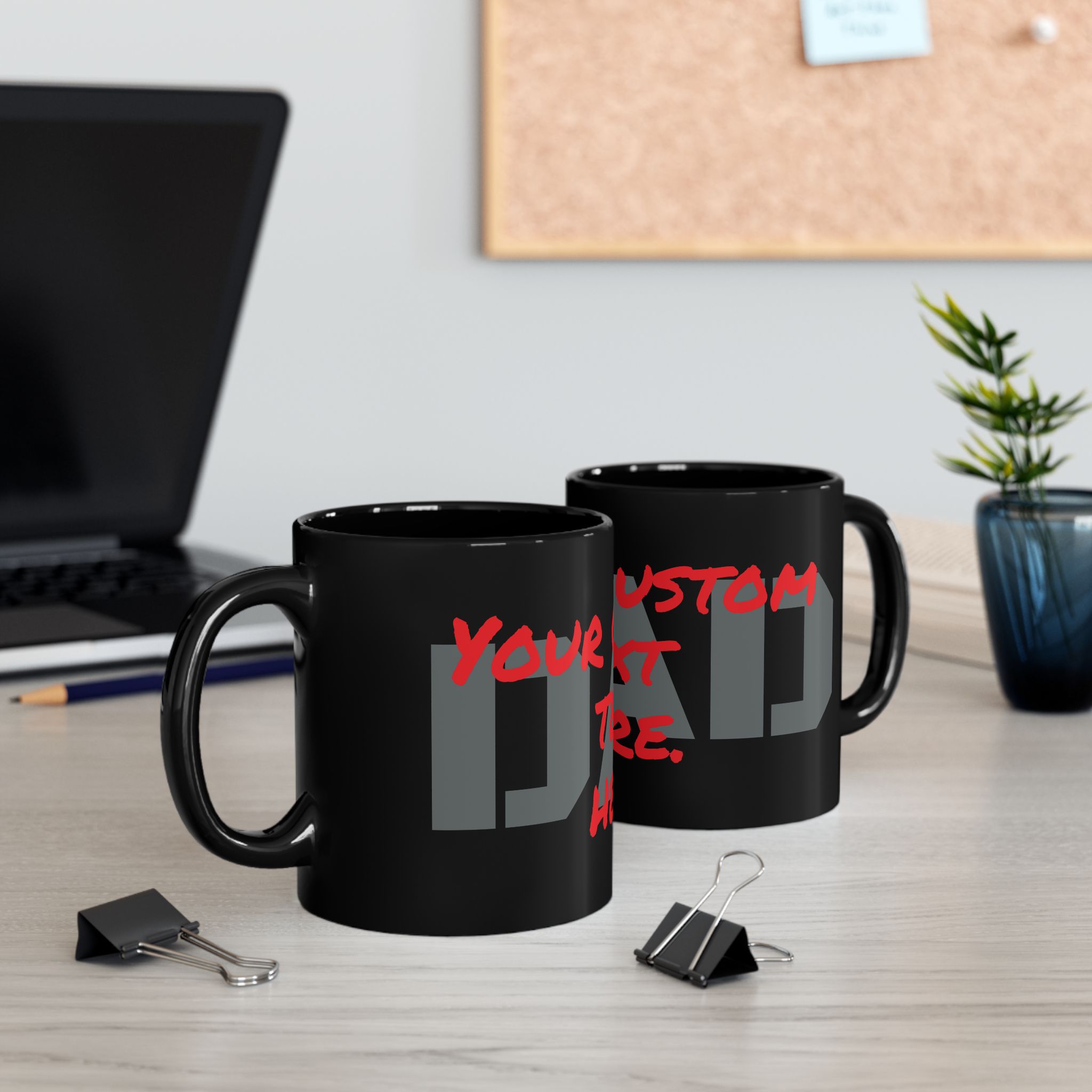 Dad,11oz Black Mug, Custom, Layered, Professional holder, Dual Side - Image 5
