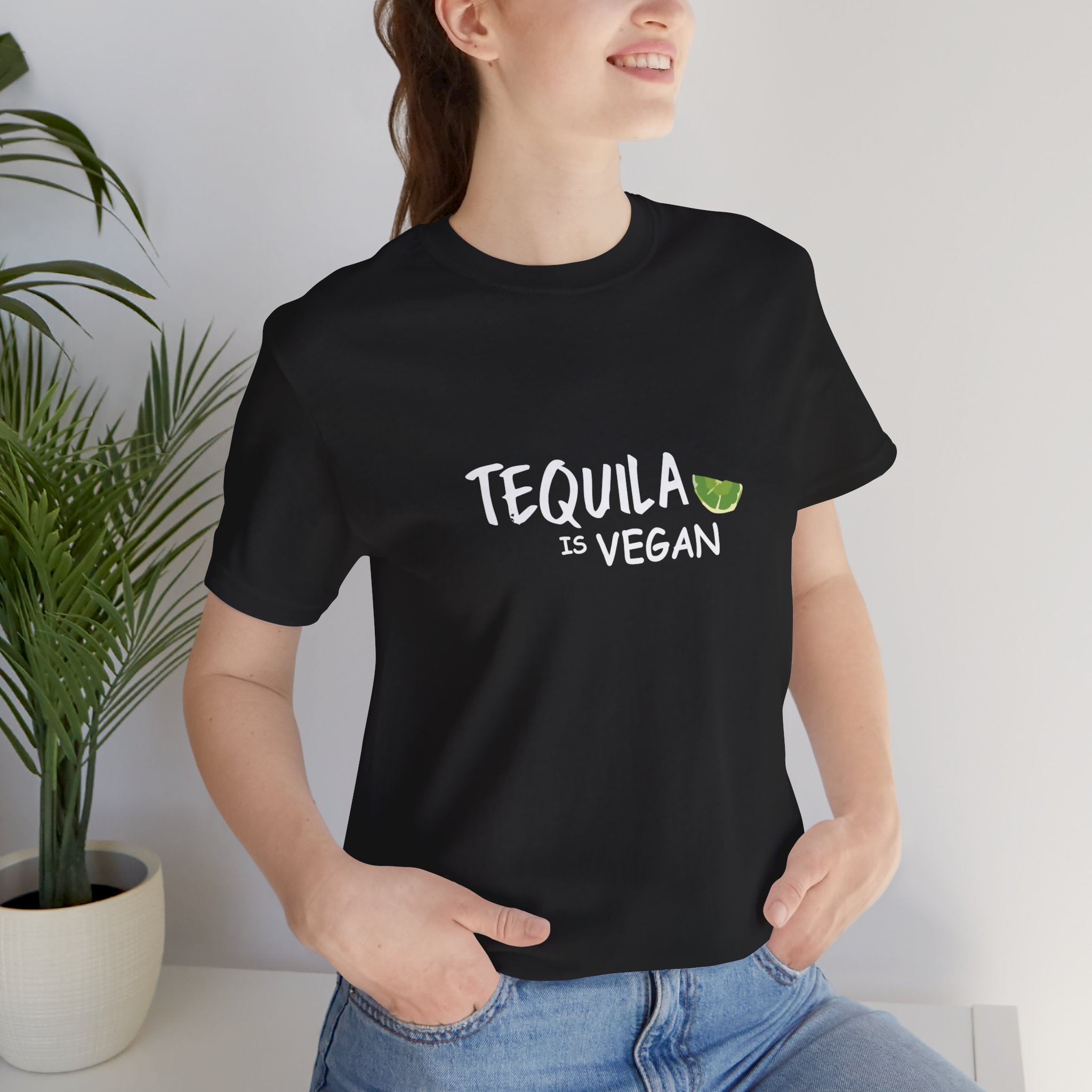 Shirt,  Tequila is vegan, Bella Canvas, Unisex Jersey Short Sleeve Tee - Image 8